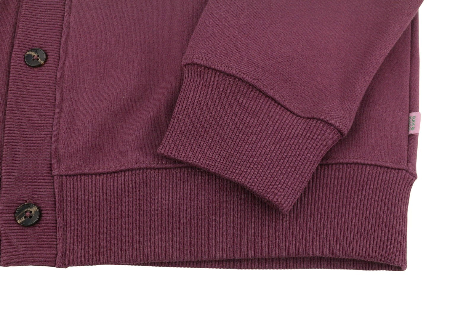 SCOTCH & SODA Men Sweatshirt M Burgundy Pocket Button Oversized Cardigan