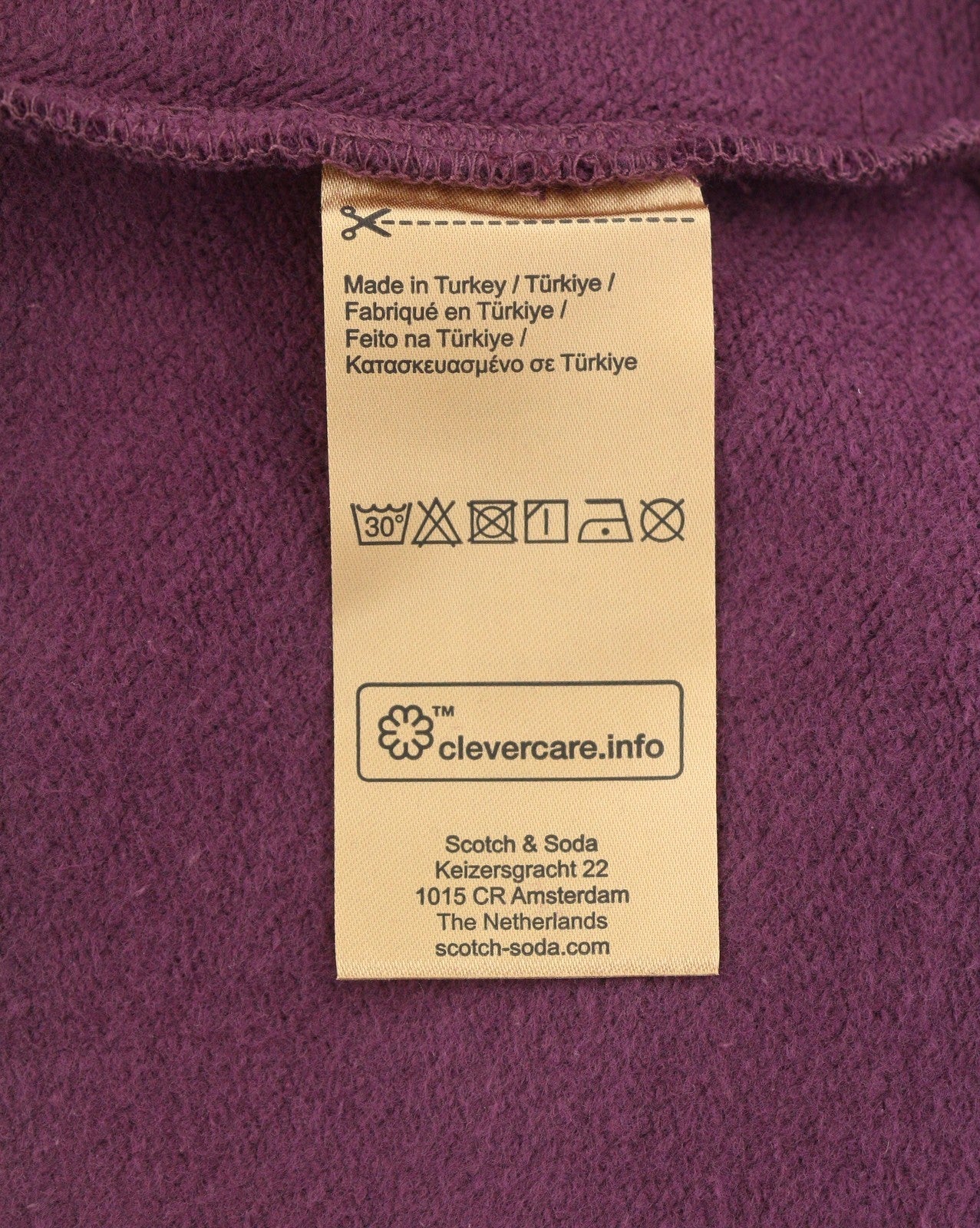 SCOTCH & SODA Men Sweatshirt M Burgundy Pocket Button Oversized Cardigan