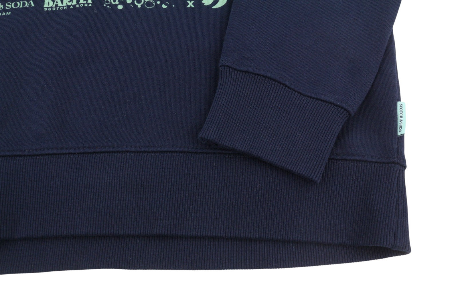 SCOTCH & SODA Men Sweatshirt M Navy Crew Neck Long Sleeve Pull On