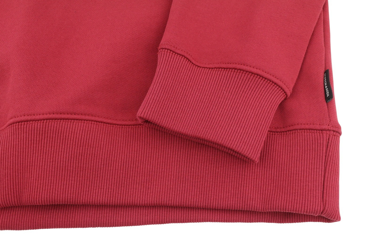 SCOTCH & SODA Men Hoodie M Red Cotton Hooded Kangaroo Pocket Pull On