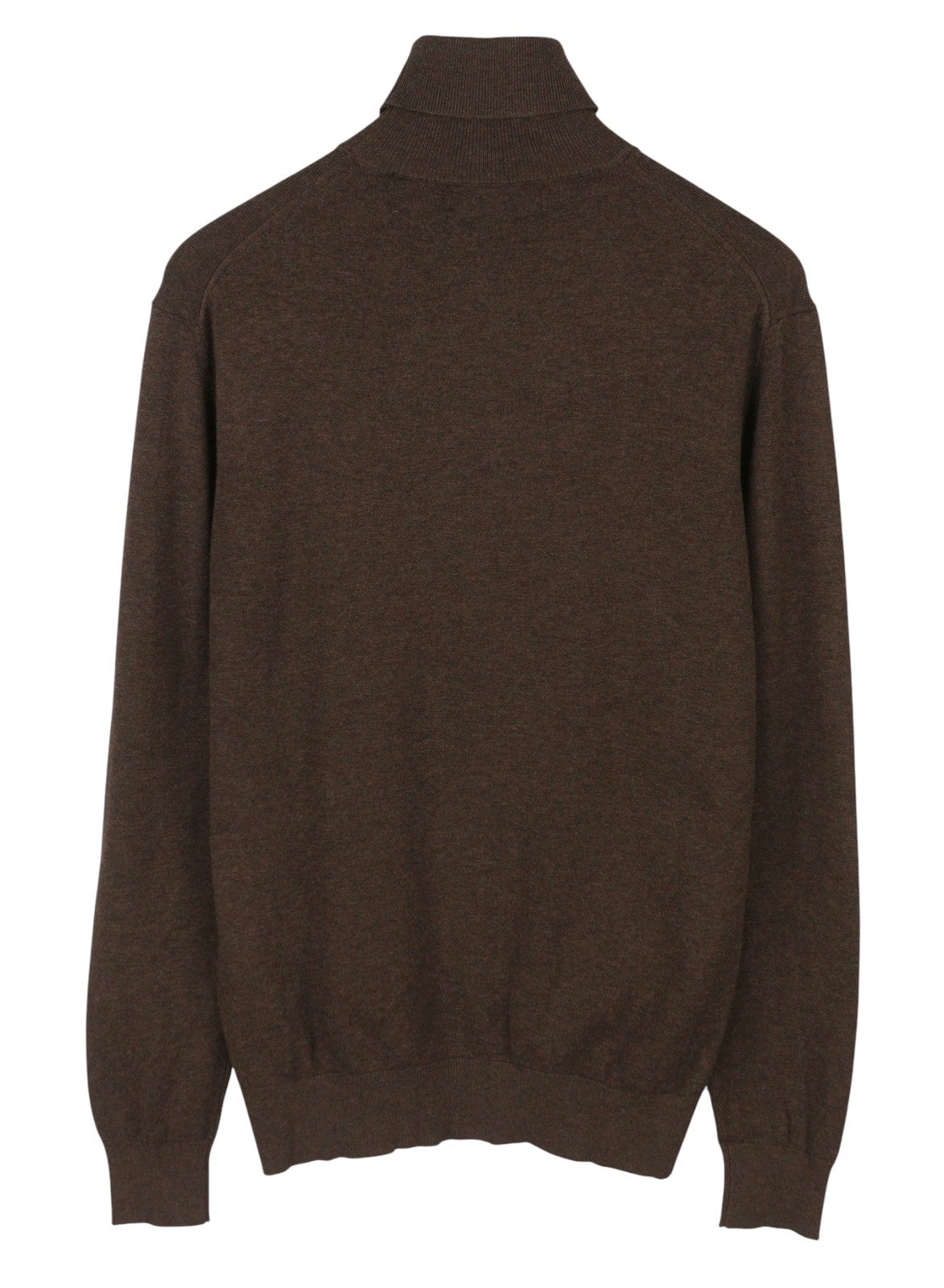 SCOTCH & SODA Men Jumper L Brown Melange High Neck Tight Knit Sweater