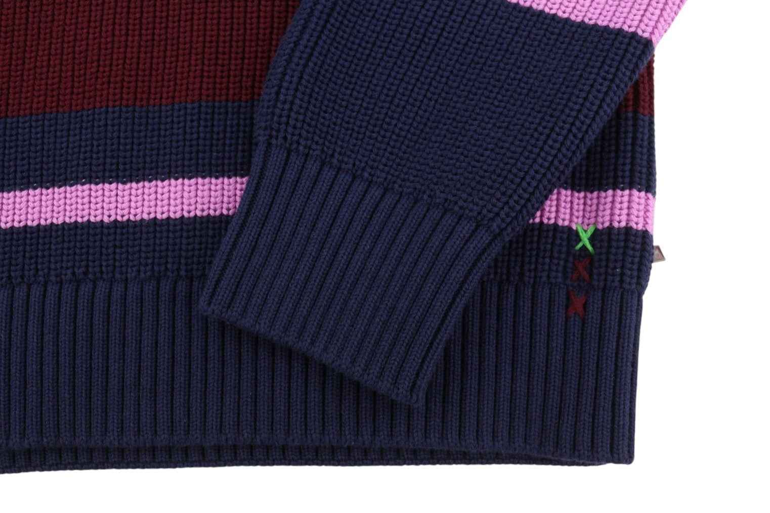 SCOTCH & SODA Men Jumper L Navy Stripe Tight Knit V-Neck Pull On