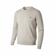 SCOTCH & SODA Men Jumper 2XL Grey Melange Tight Knit Embroidered Pull On