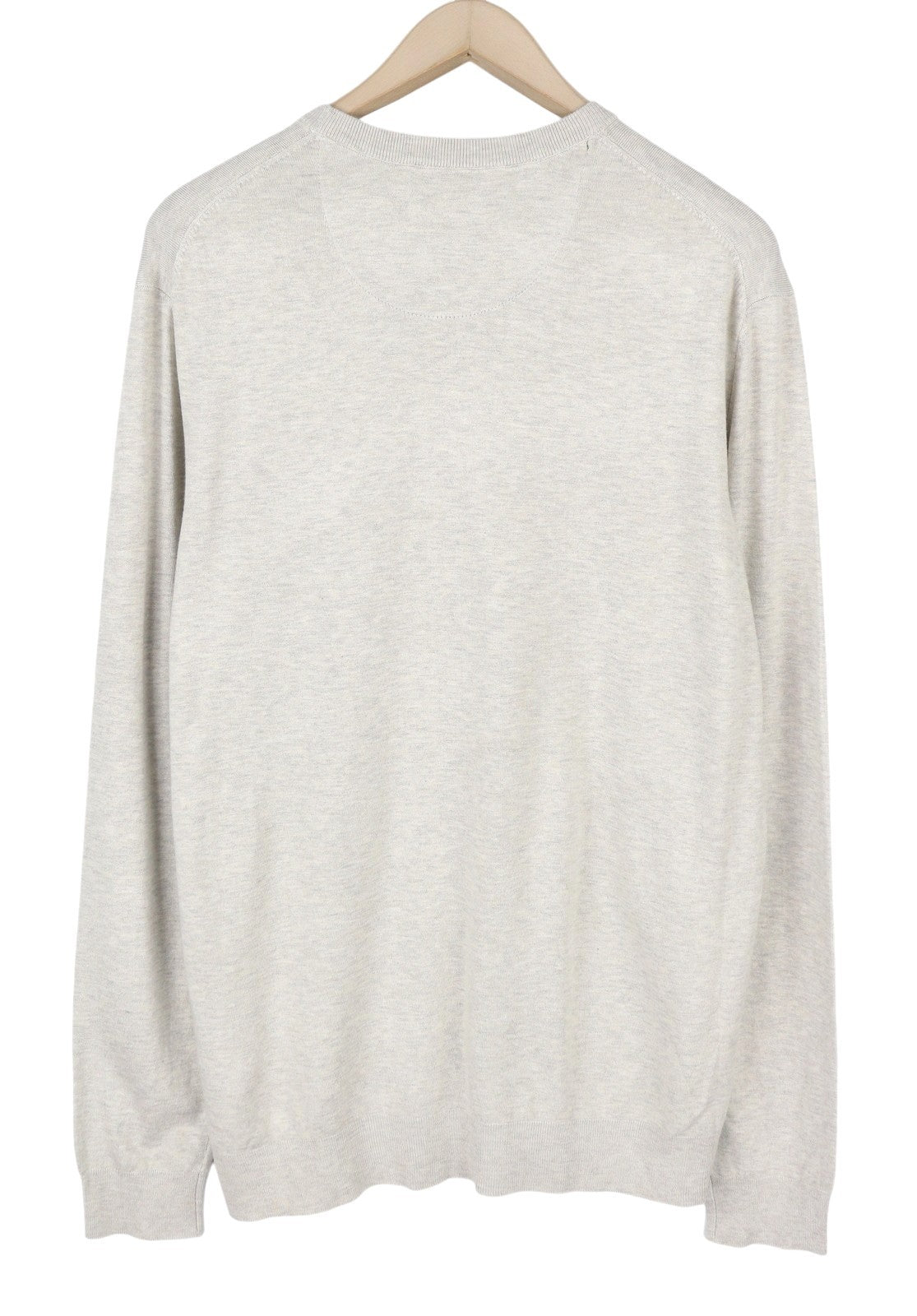 SCOTCH & SODA Men Jumper 2XL Grey Melange Tight Knit Embroidered Pull On