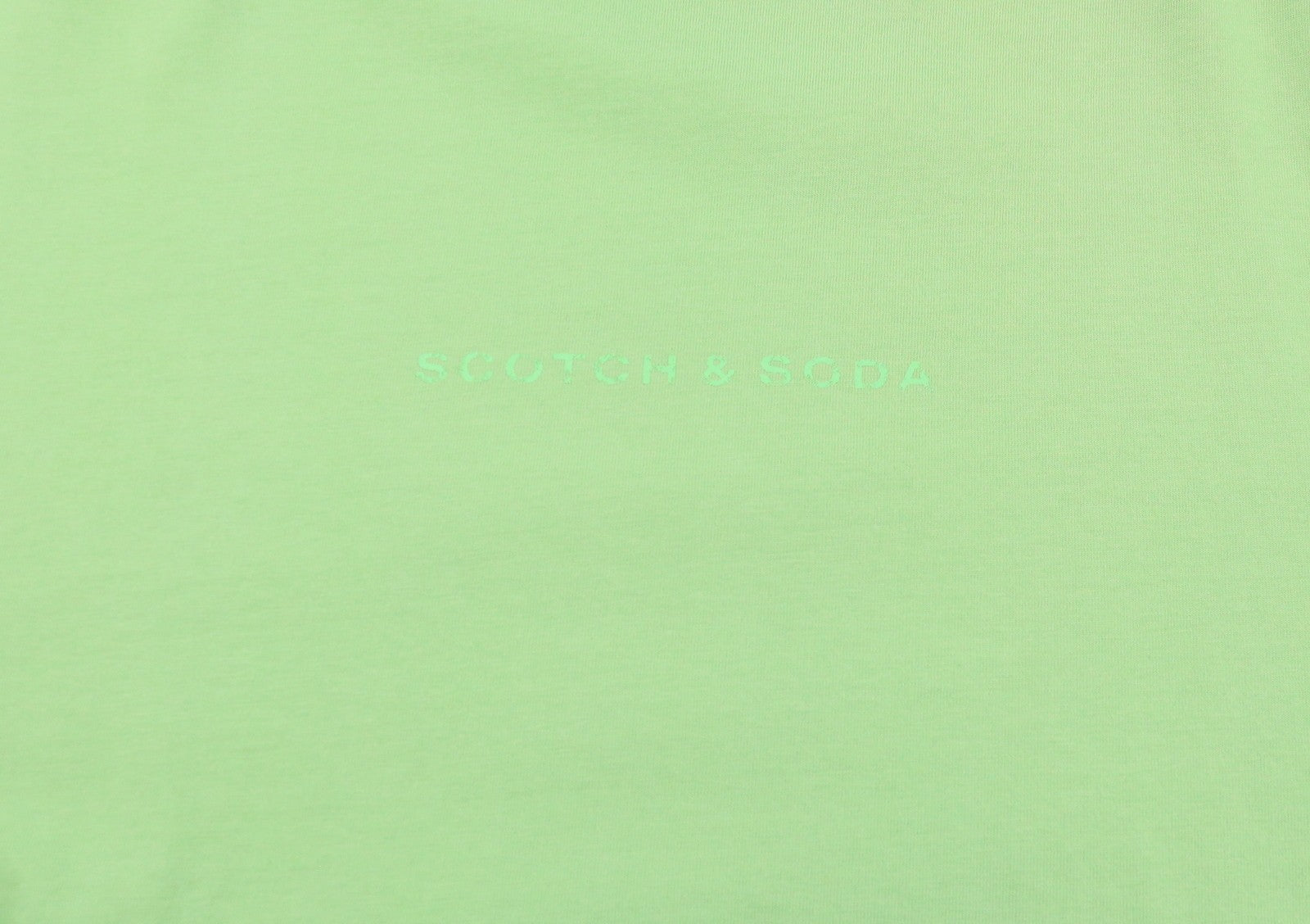 SCOTCH & SODA Men T-Shirt M Green Cotton Oversized Crew Neck Short Sleeve Tee