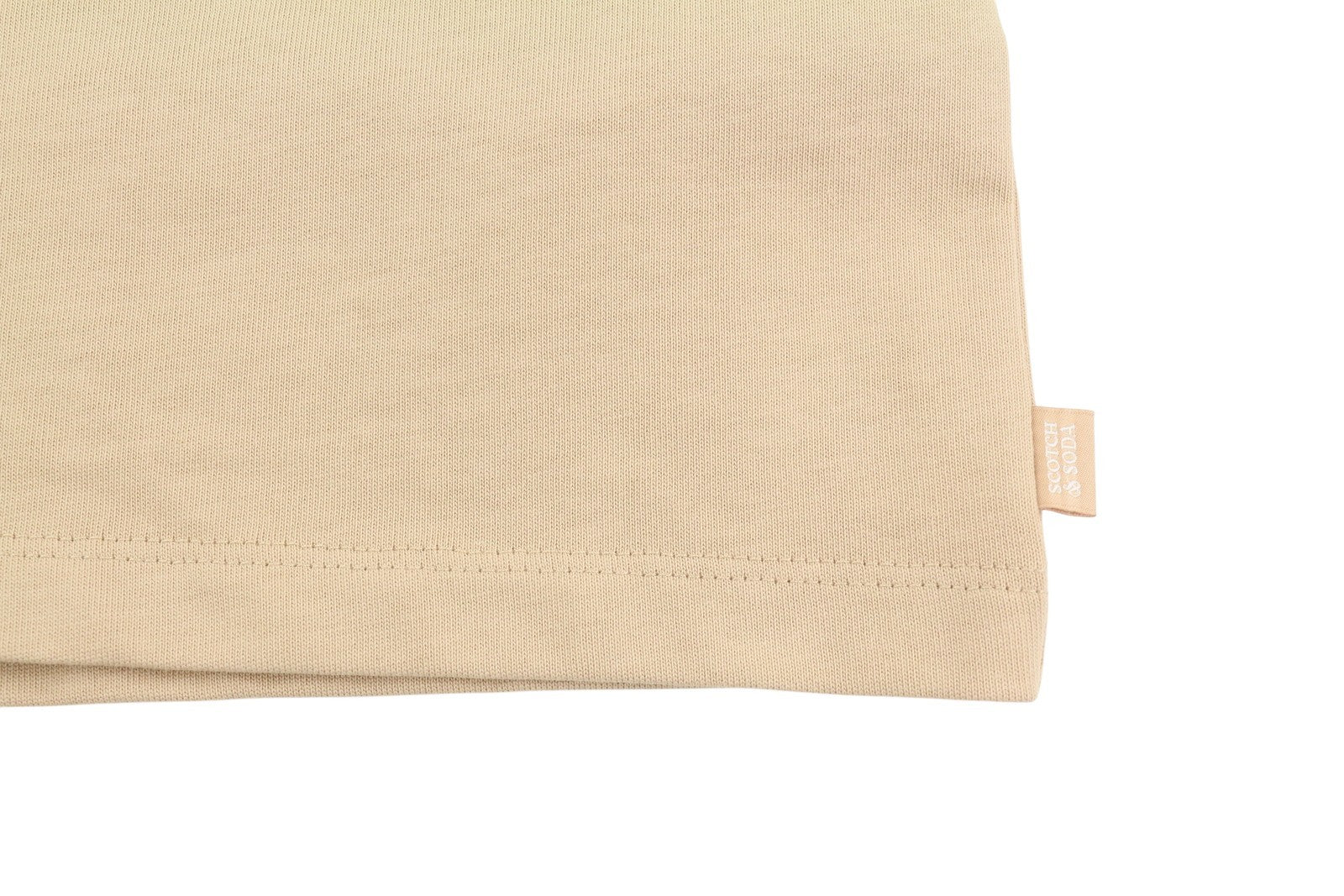 SCOTCH & SODA Men T-Shirt M Beige Organic Cotton Oversized Pocket Tee