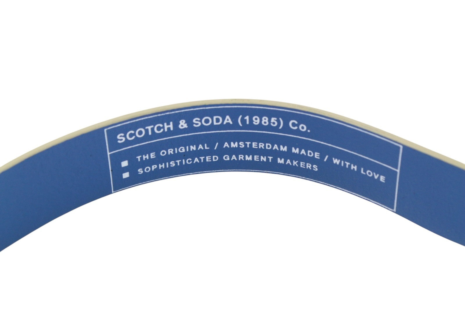 SCOTCH & SODA Men Belt 119 CM Blue Leather Dark Tone Buckle Unisex
