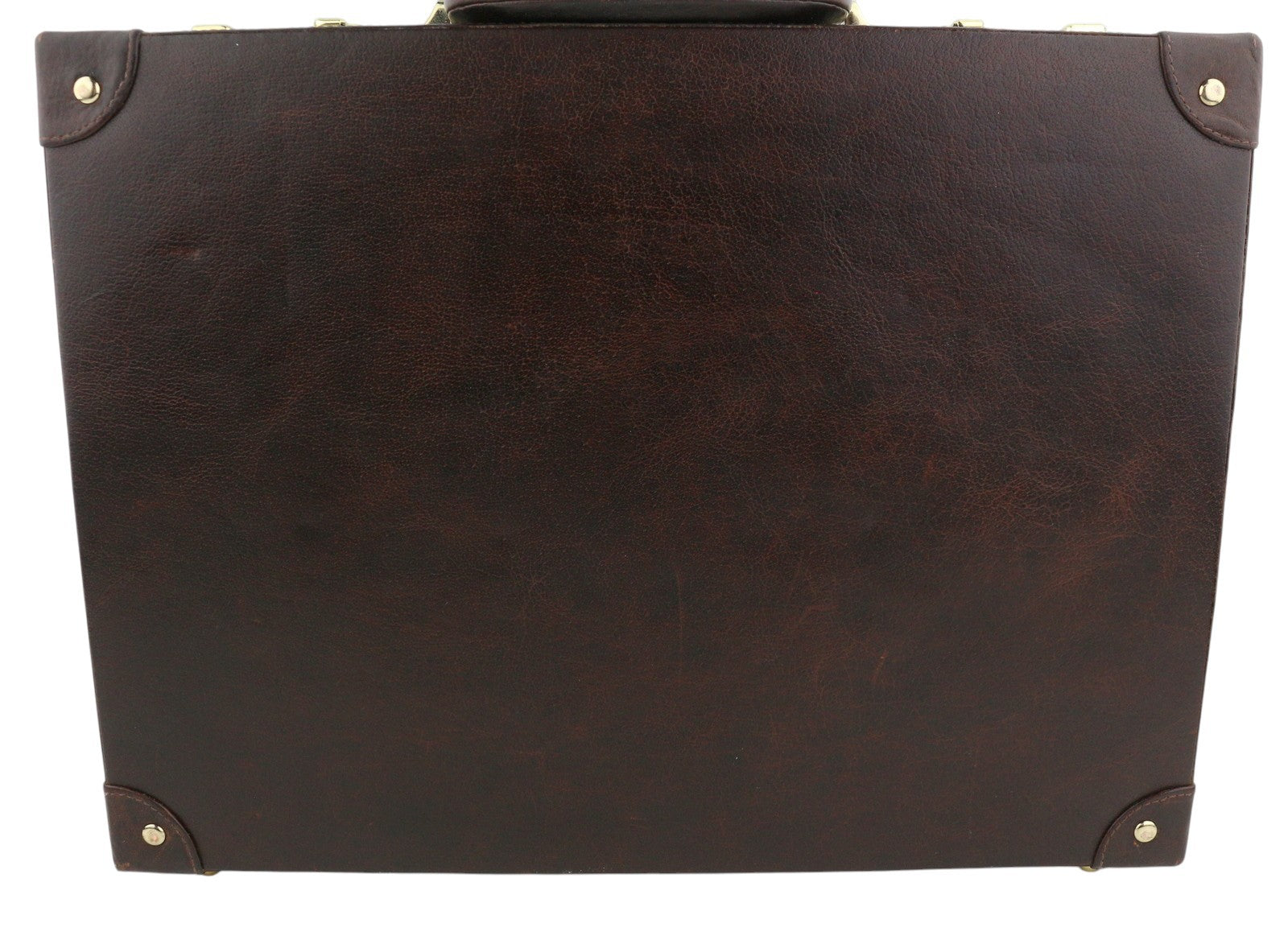 TIME RESISTANCE A Legary Men Bag OS Brown Leather Attache Case Briefcase RRP450