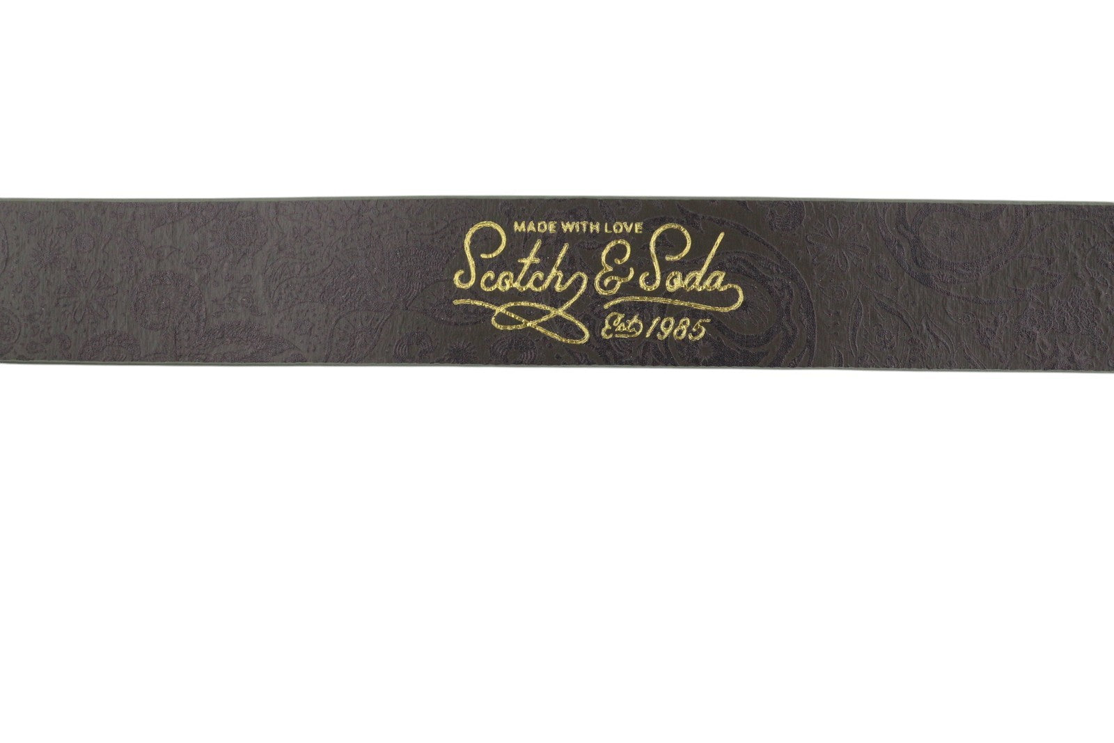 SCOTCH & SODA Men Belt M Field Green Recycled Leather Gold Tone Buckle