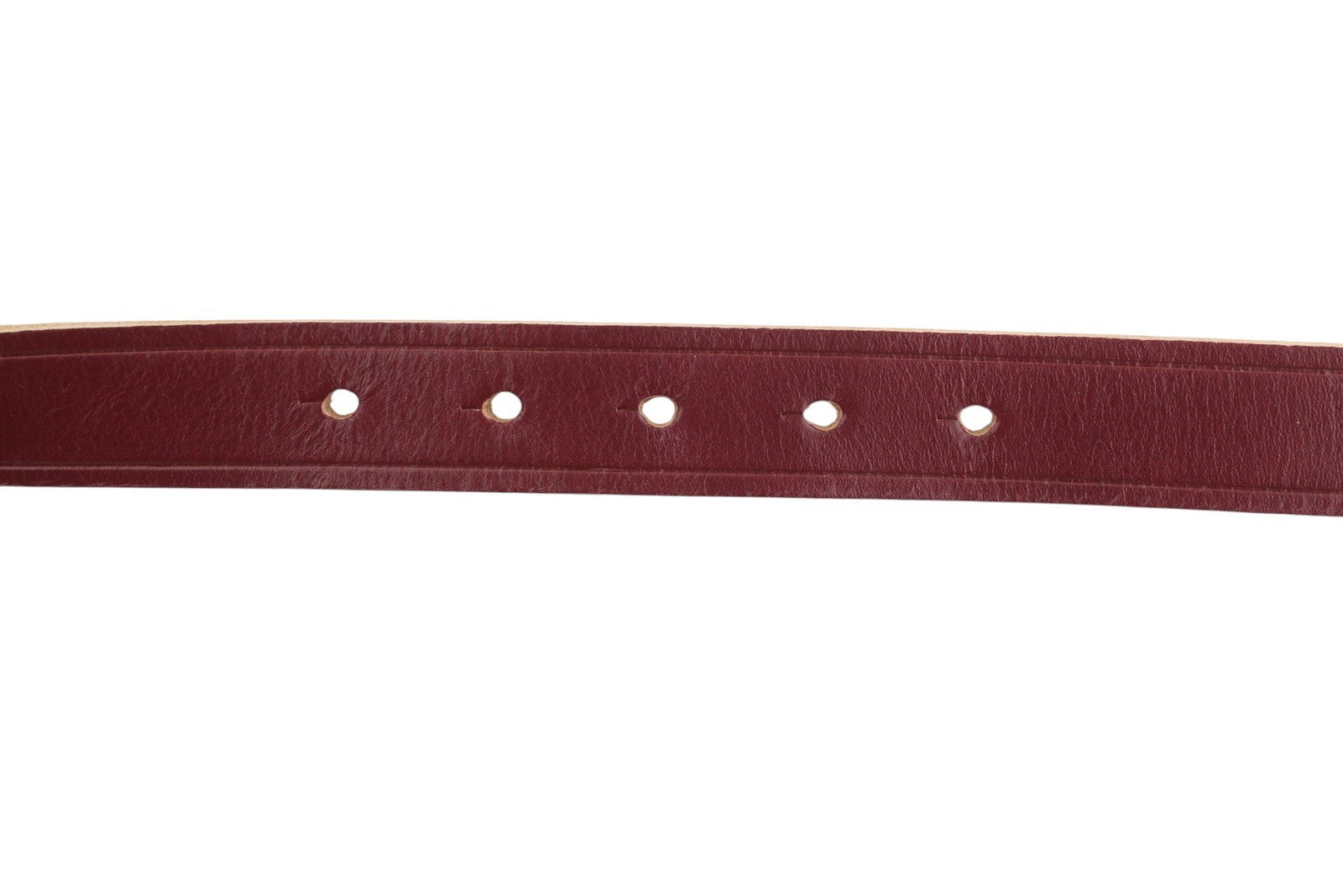 SCOTCH & SODA Men Belt 117 CM Burgundy Cow Leather Gold Tone Buckle