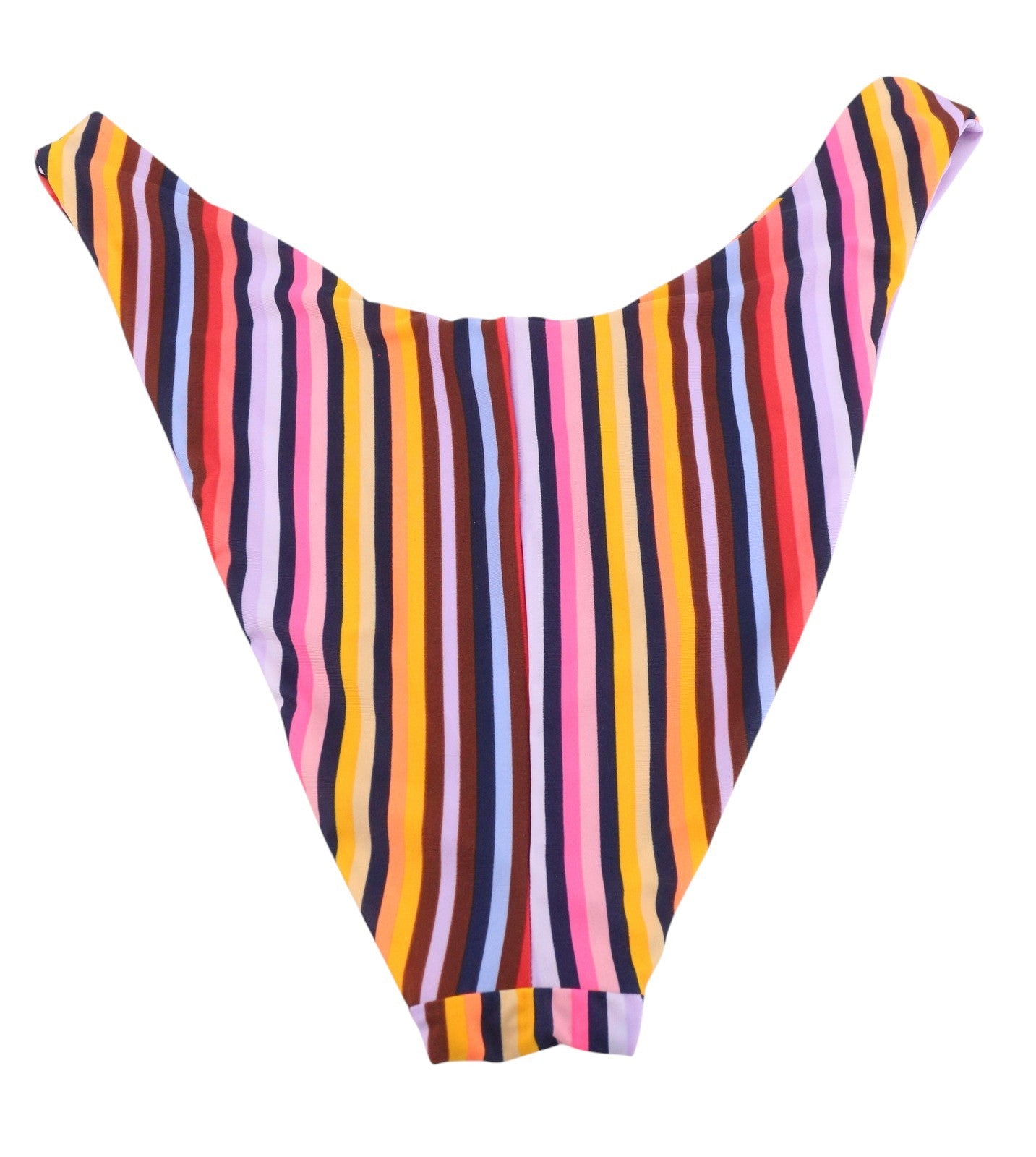 AERIE Women Bikini Bottoms 2XL Colourful Pinstriped Lined Beach Swimwear
