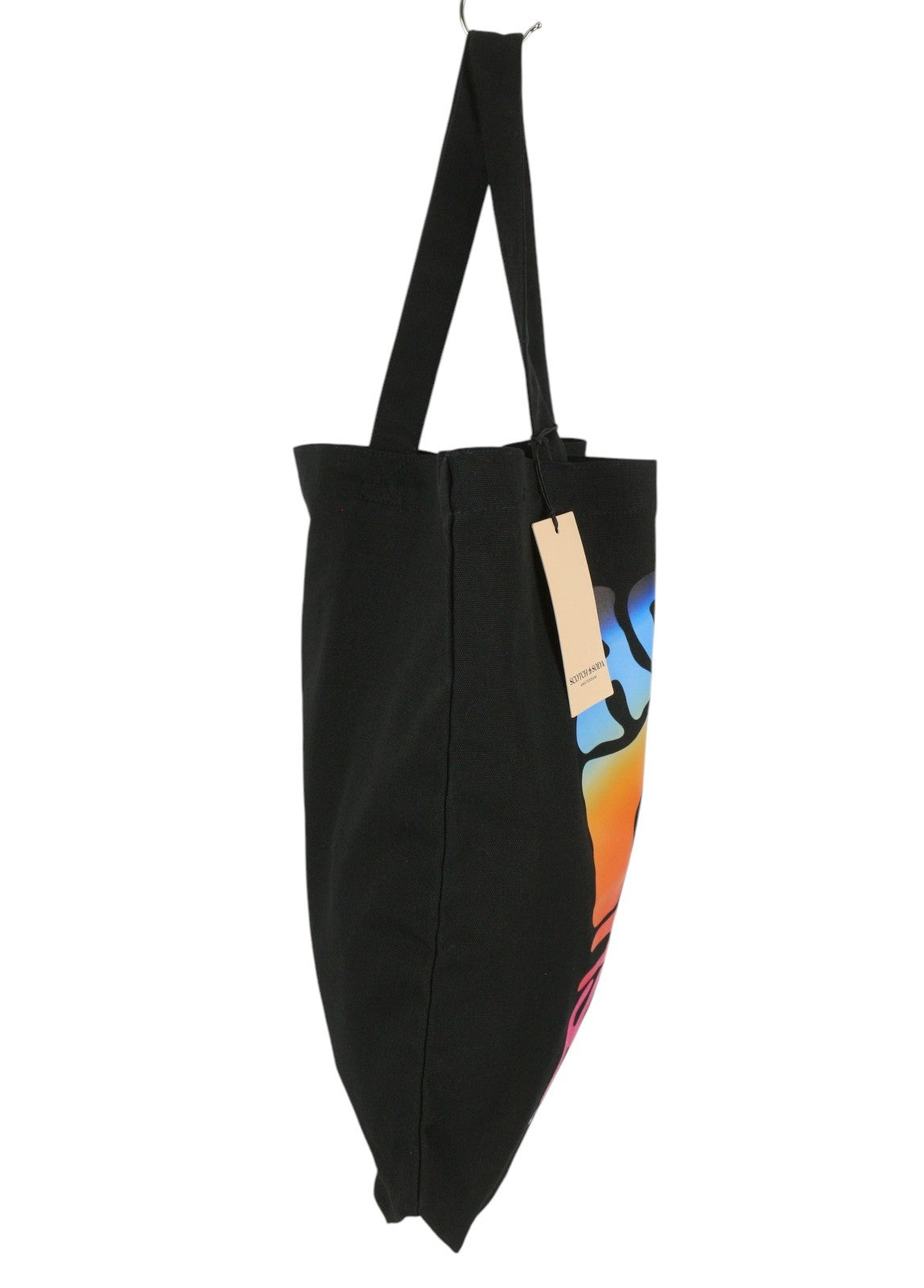 SCOTCH & SODA Women Bag OS Black Patterned Canvas Artwork Tote Unisex