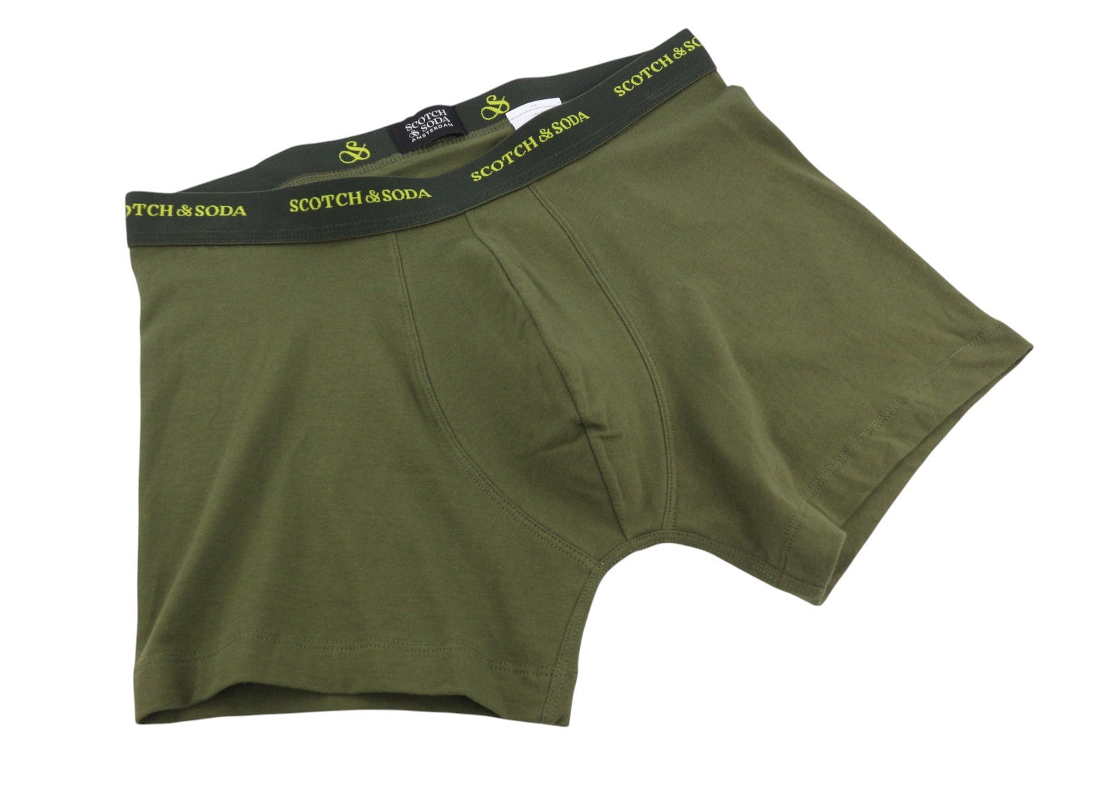 SCOTCH & SODA Men Underwear M Green Olive Super Soft Shape Retaining 3 Boxers