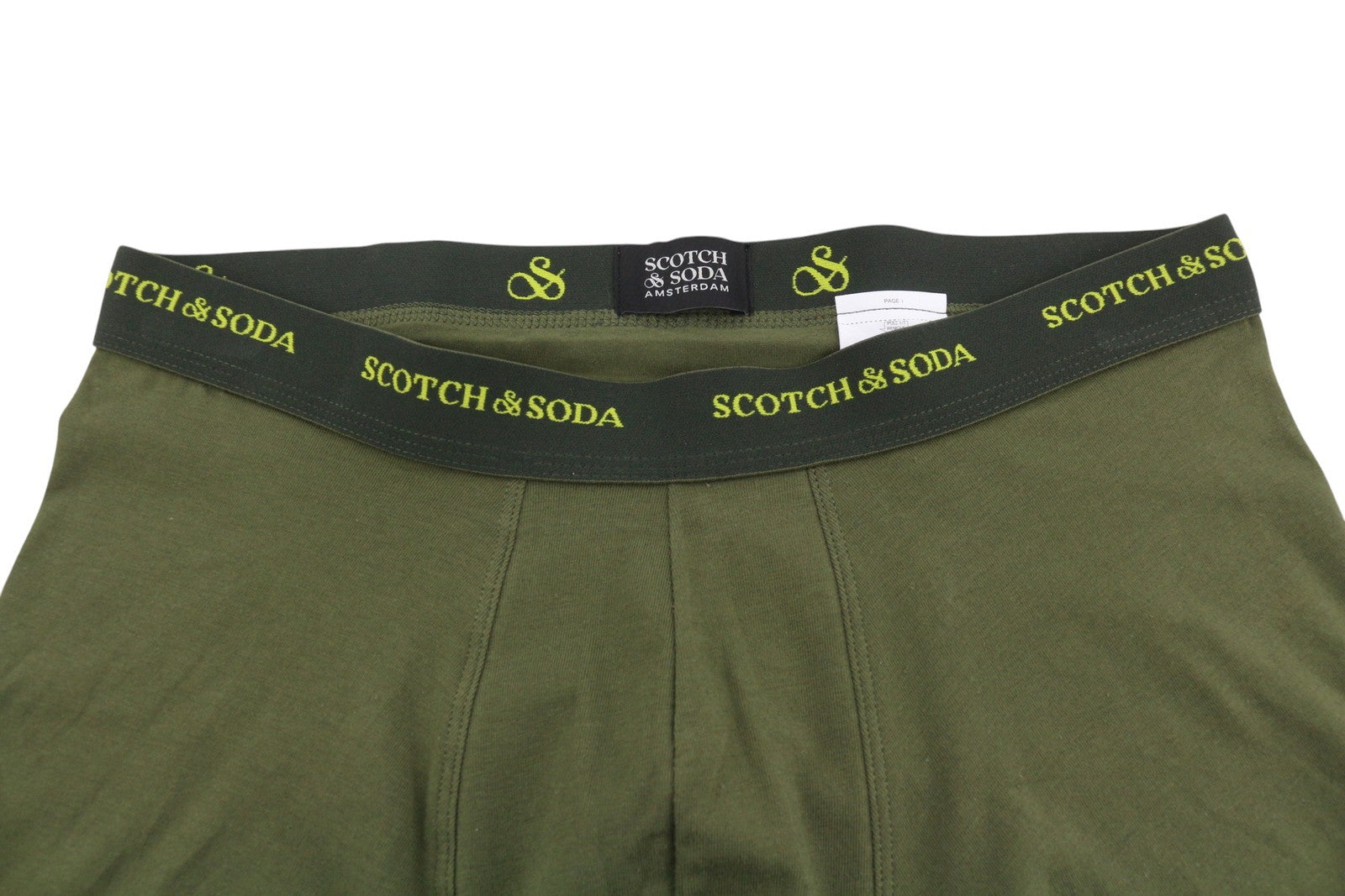 SCOTCH & SODA Men Underwear M Green Olive Super Soft Shape Retaining 3 Boxers