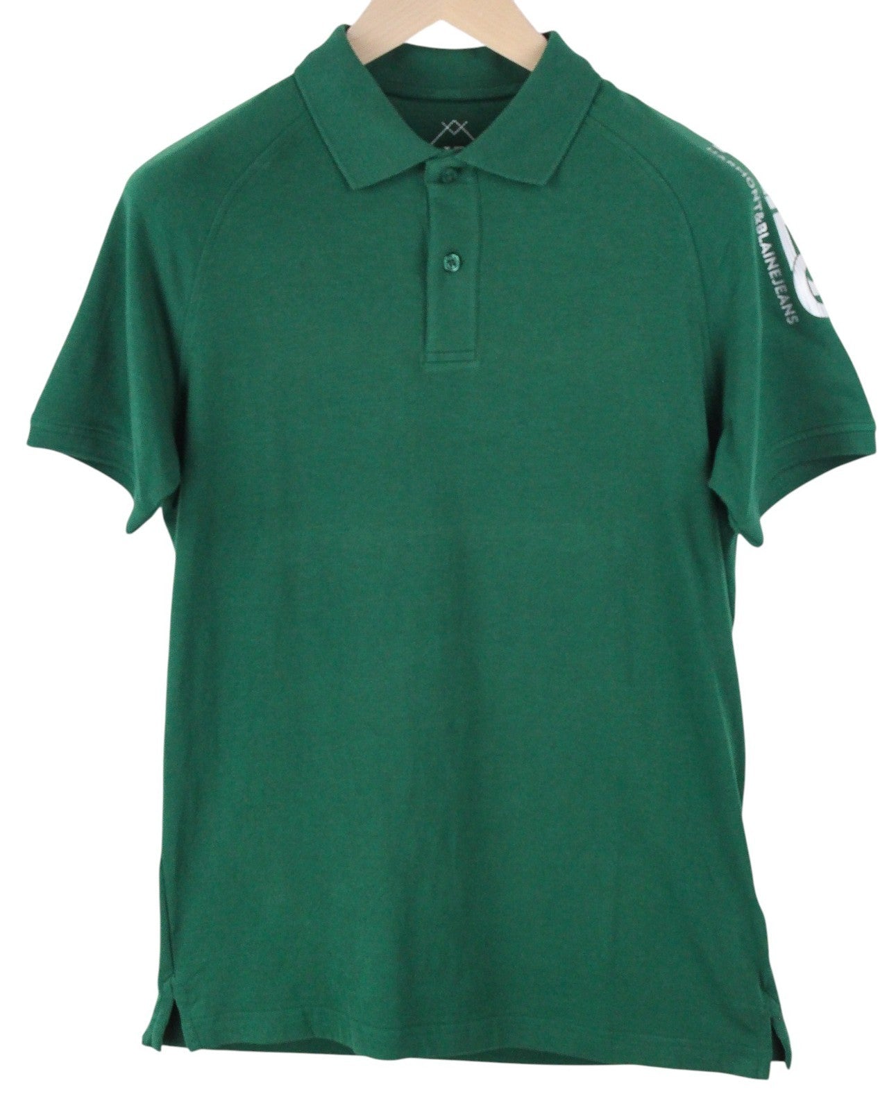 HARMONT & BLAINE Men T-Shirt XL Green Cotton Stretch Short Sleeve Collared Polo