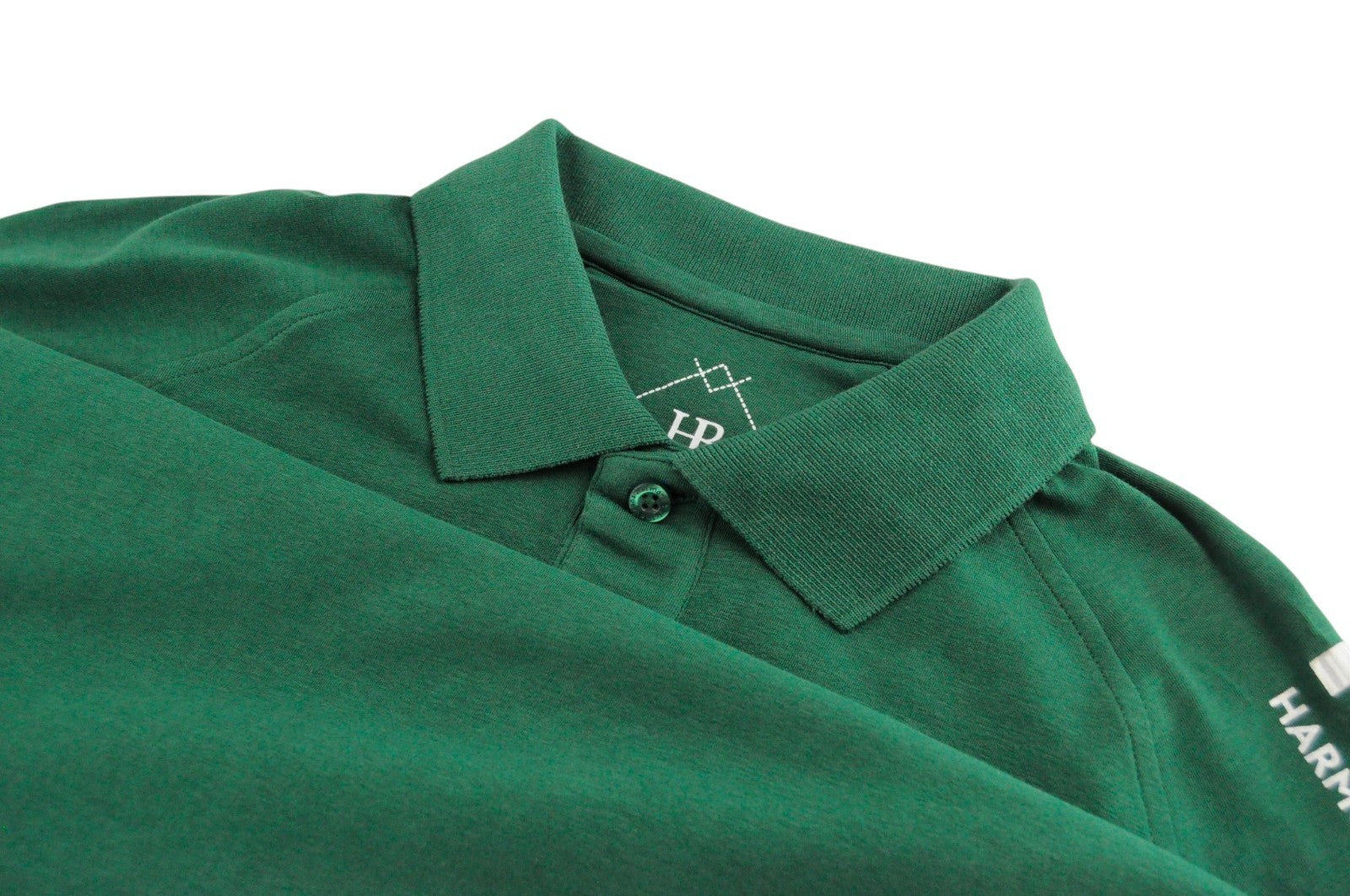 HARMONT & BLAINE Men T-Shirt XL Green Cotton Stretch Short Sleeve Collared Polo