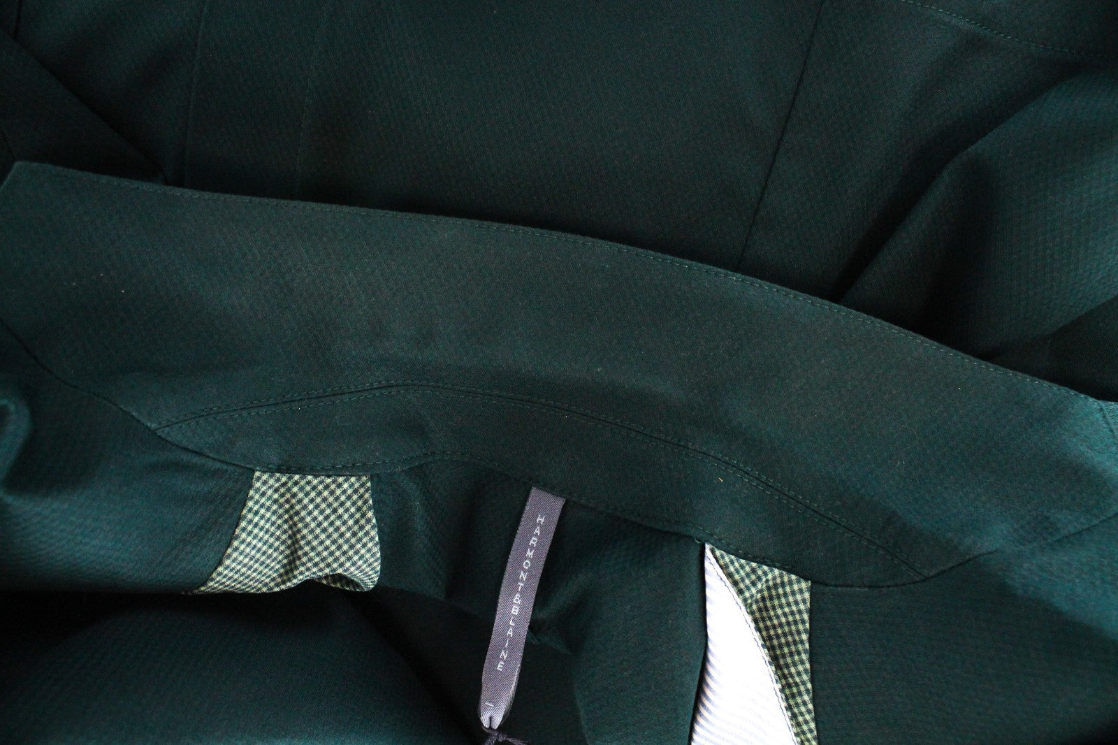 HARMONT & BLAINE Men Blazer 48 M Green Cotton Stretch Unlined Single-Breasted
