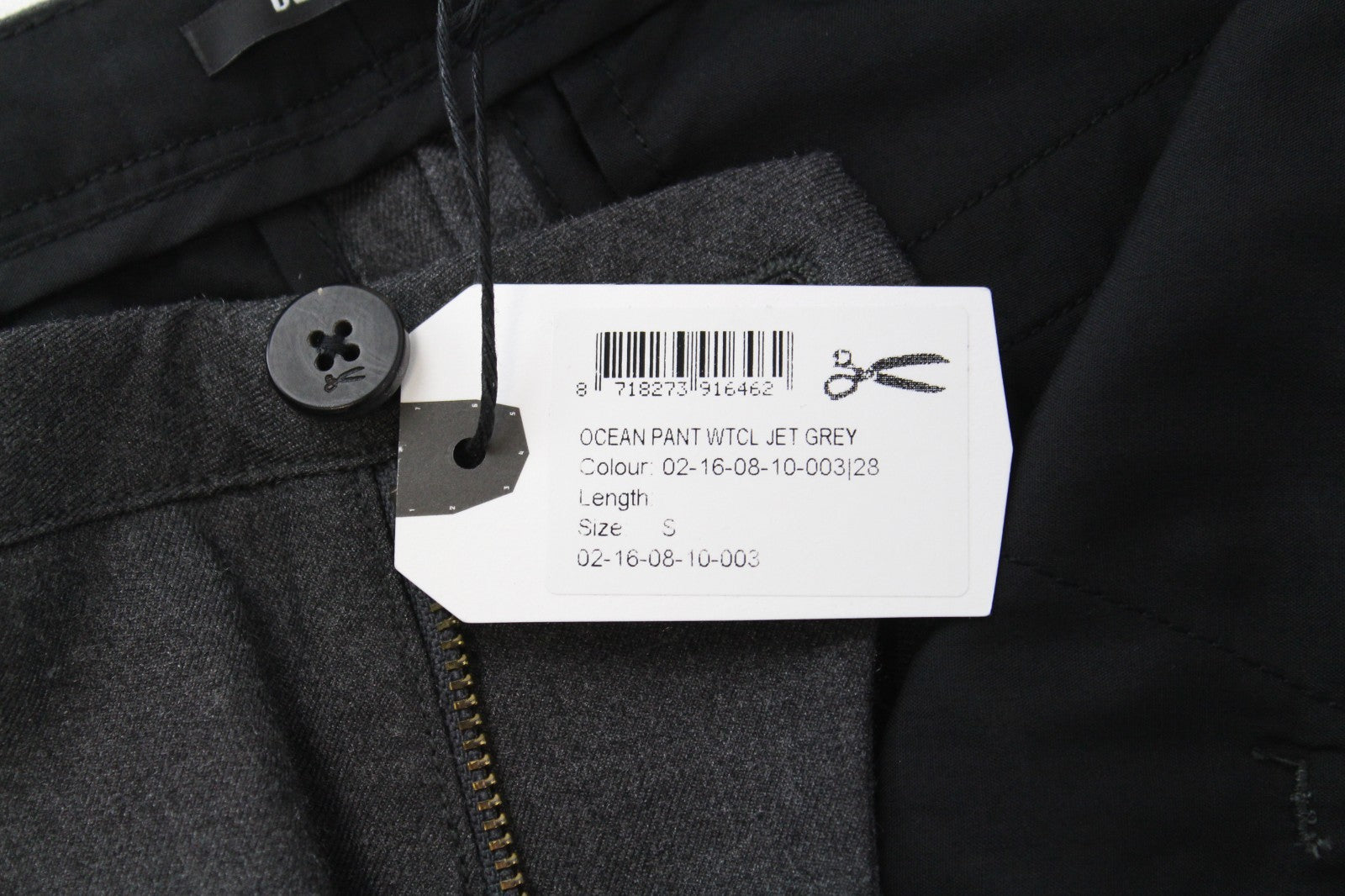DENHAM Ocean Women Trousers S W30 Grey Stretch Pleated Front Formal Cropped