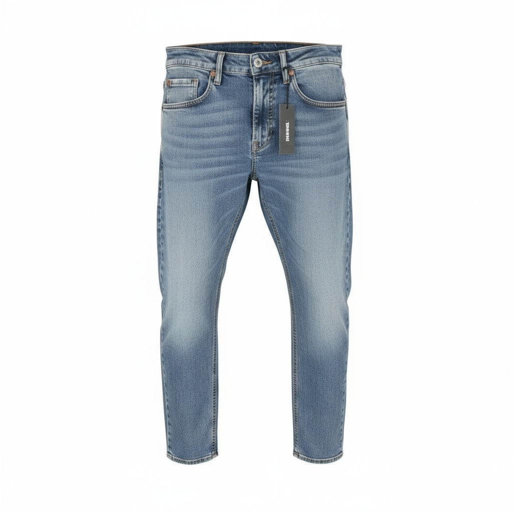 DIESEL Thommer 084UX Men Jeans W29/L33 Blue Stone Wash Slim-Skinny Stain Zip