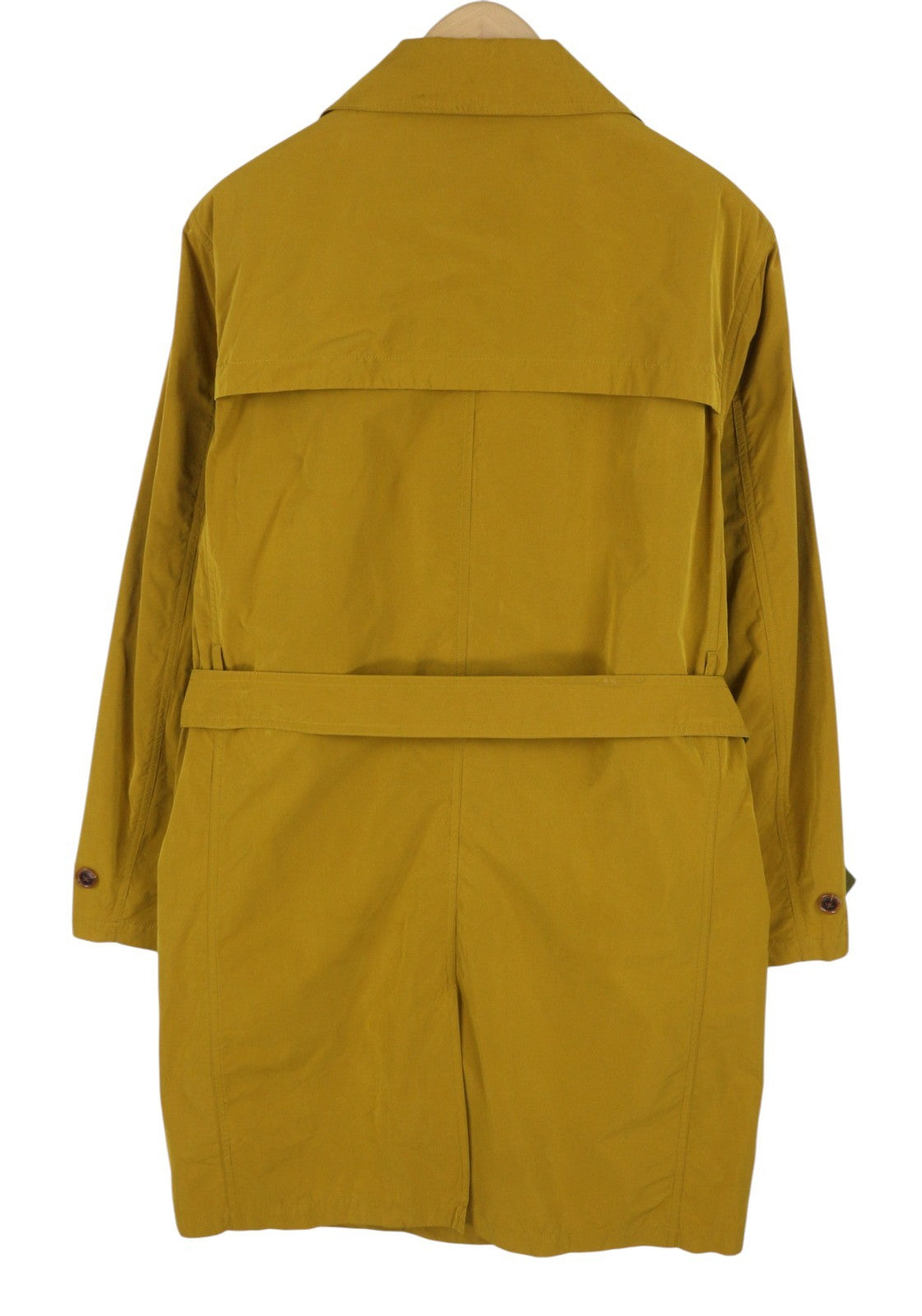 SCOTCH & SODA Men Coat M Khaki Double Breasted Notch Lapel Long Trench