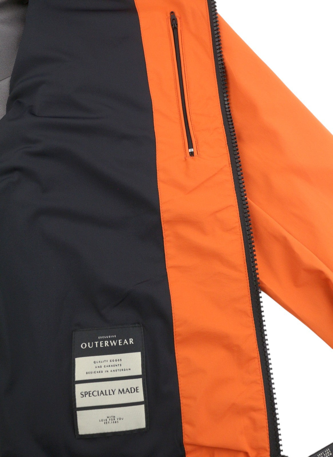SCOTCH & SODA Men Jacket M Orange Double Hood Water Repellent Lightweight