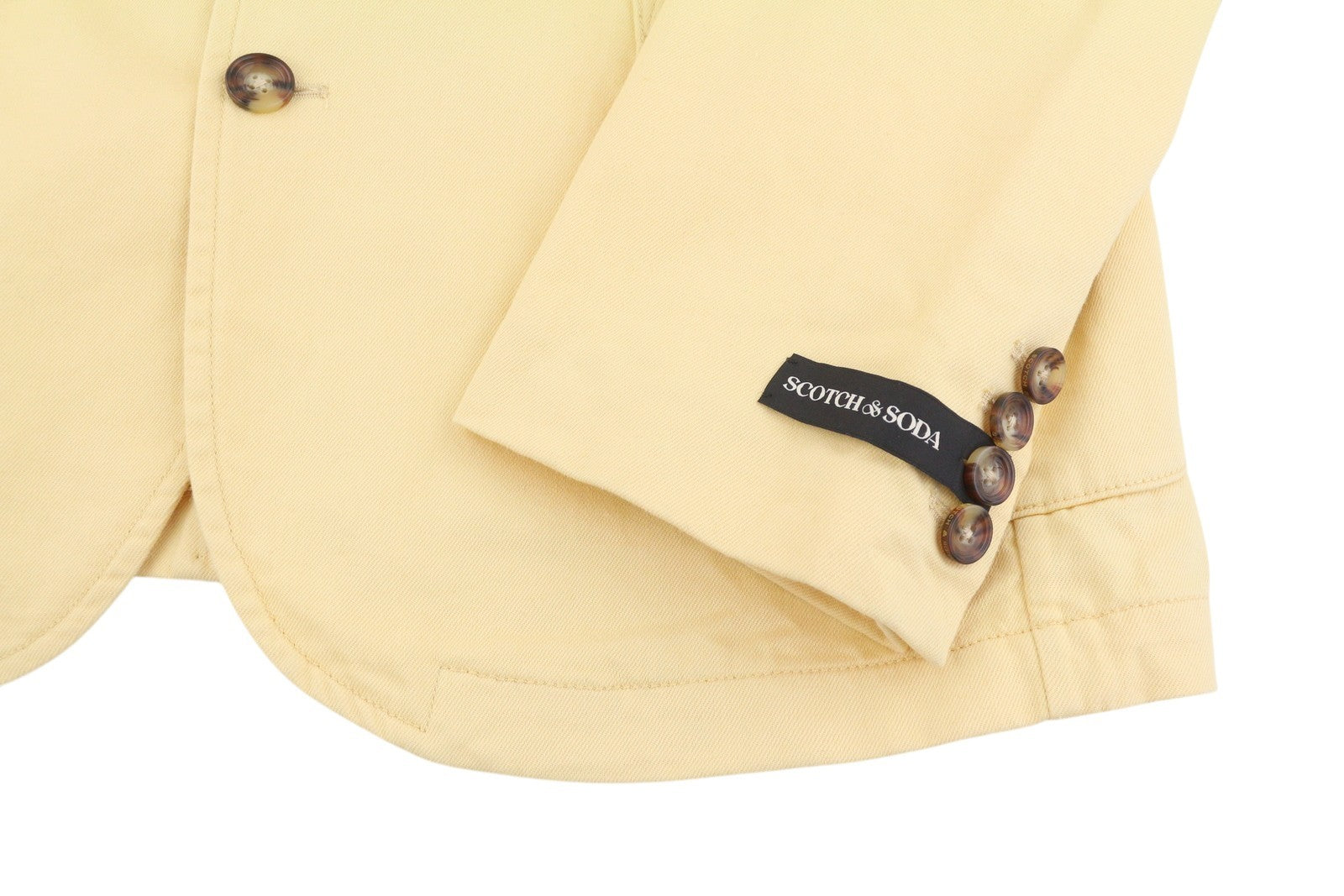SCOTCH & SODA Men Blazer XL Yellow Half Lined Notch Lapel Single Breasted