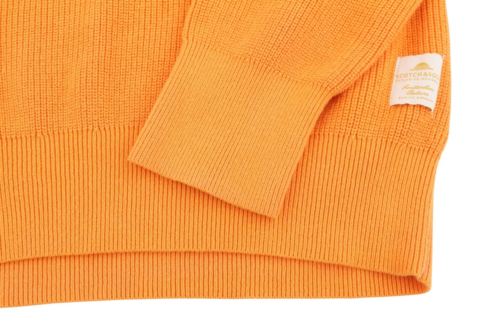 SCOTCH & SODA Men Jumper L Dip-Dyed Half Zip Ribbed Cotton Pull On
