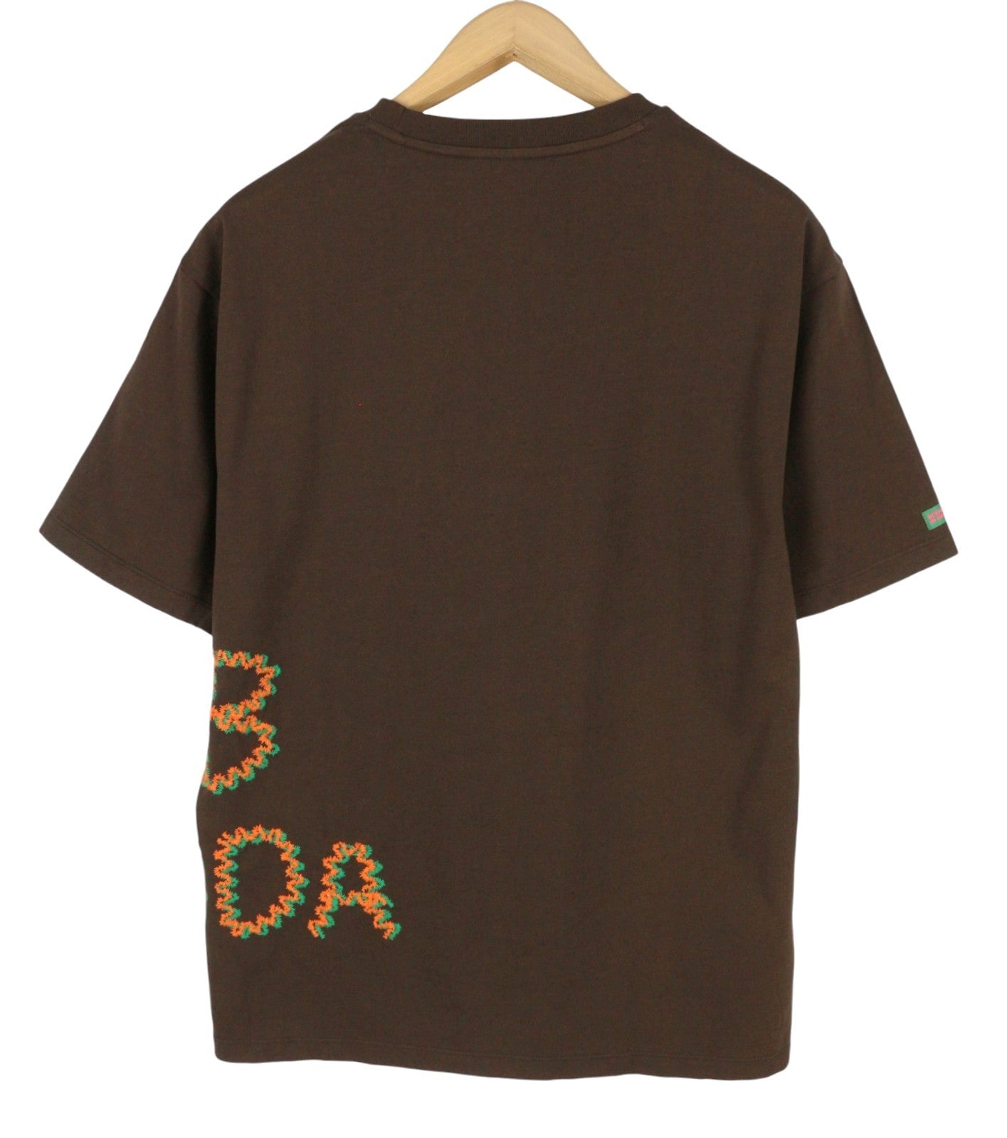 SCOTCH & SODA Men T-Shirt M Brown Embroidered Crew Neck Short Sleeve