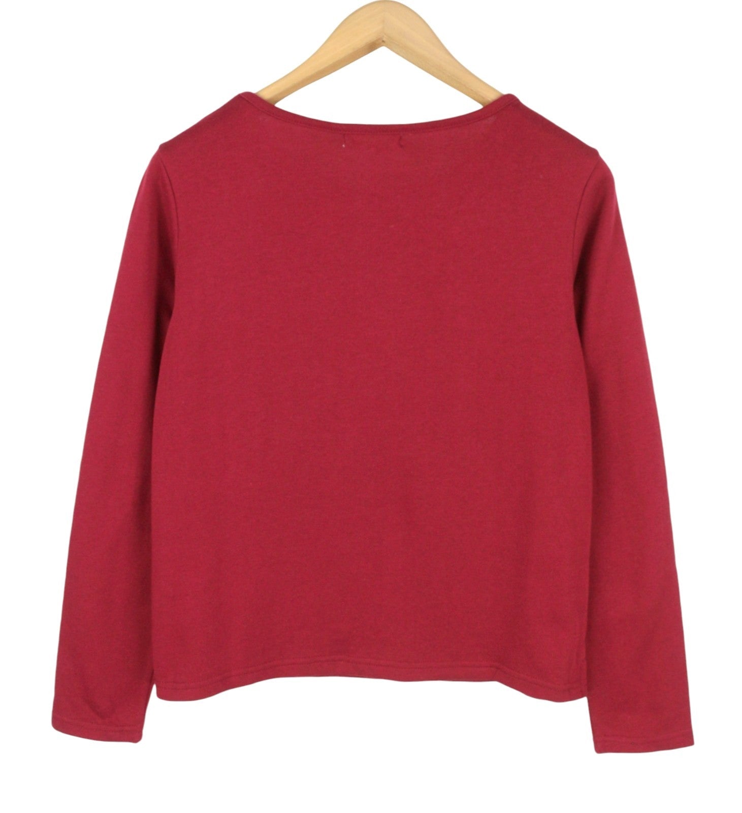 BLACKOUT DNN Marina Women Sweatshirt XS Red Patterned Round Neck Pull On