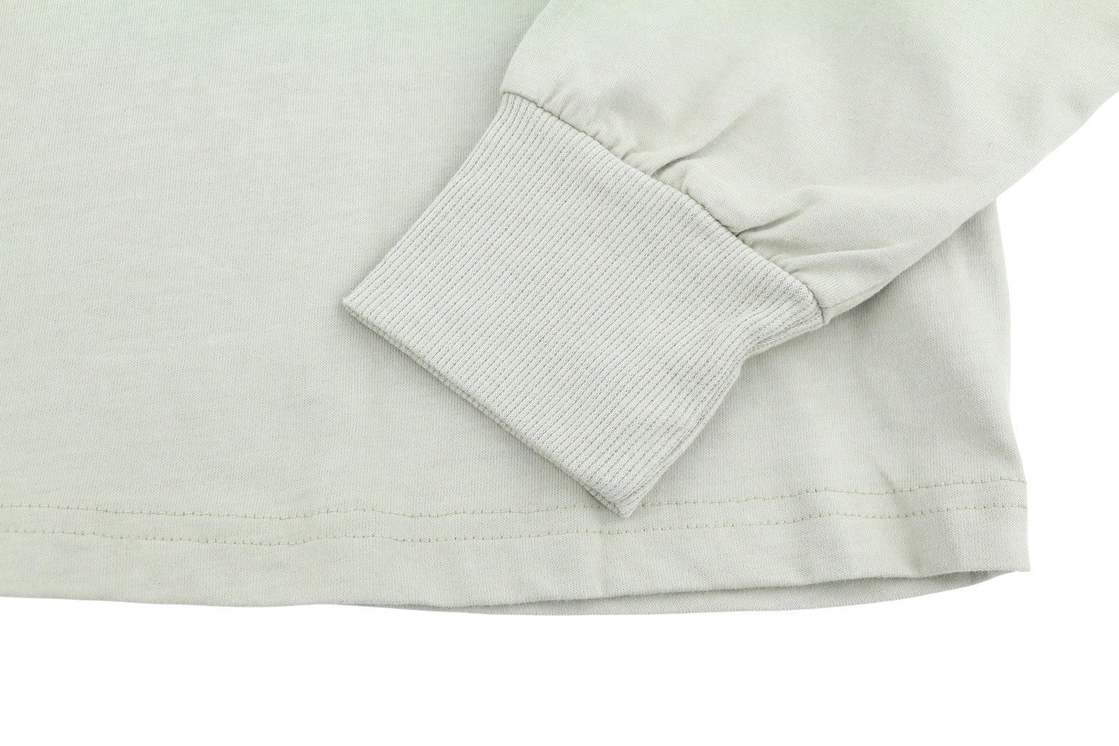 ZIGN Women Sweatshirt L Light Green Crew Neck Cropped Pull On