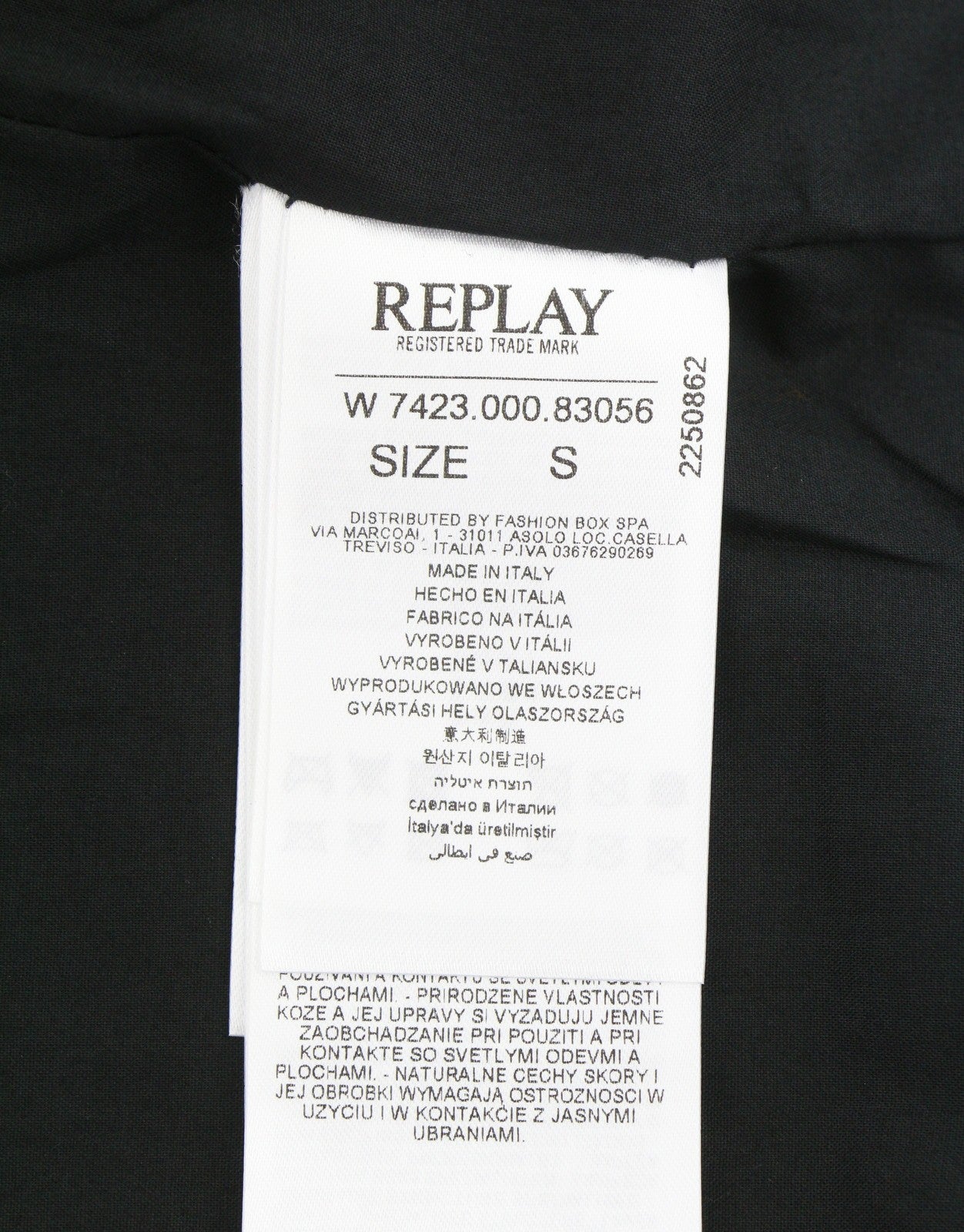REPLAY Women Jacket S Black Lambskin Leather Lightweight Biker RRP399
