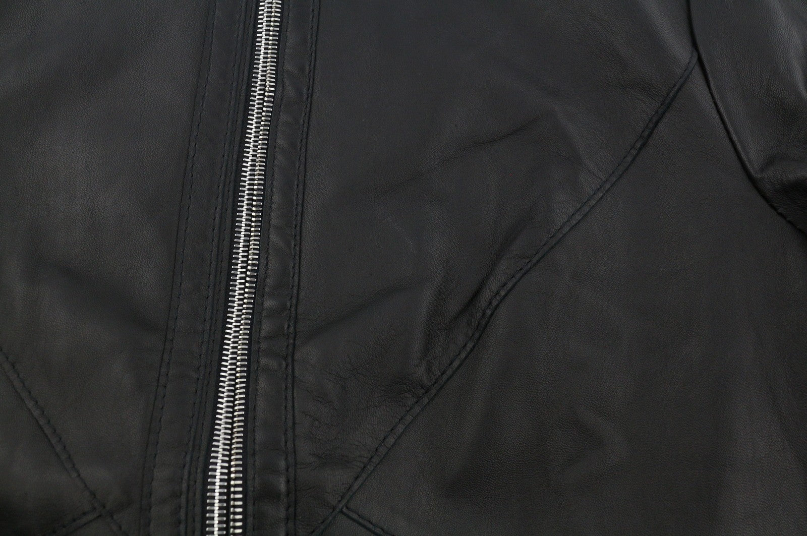 REPLAY Women Jacket S Black Lambskin Leather Lightweight Biker RRP399