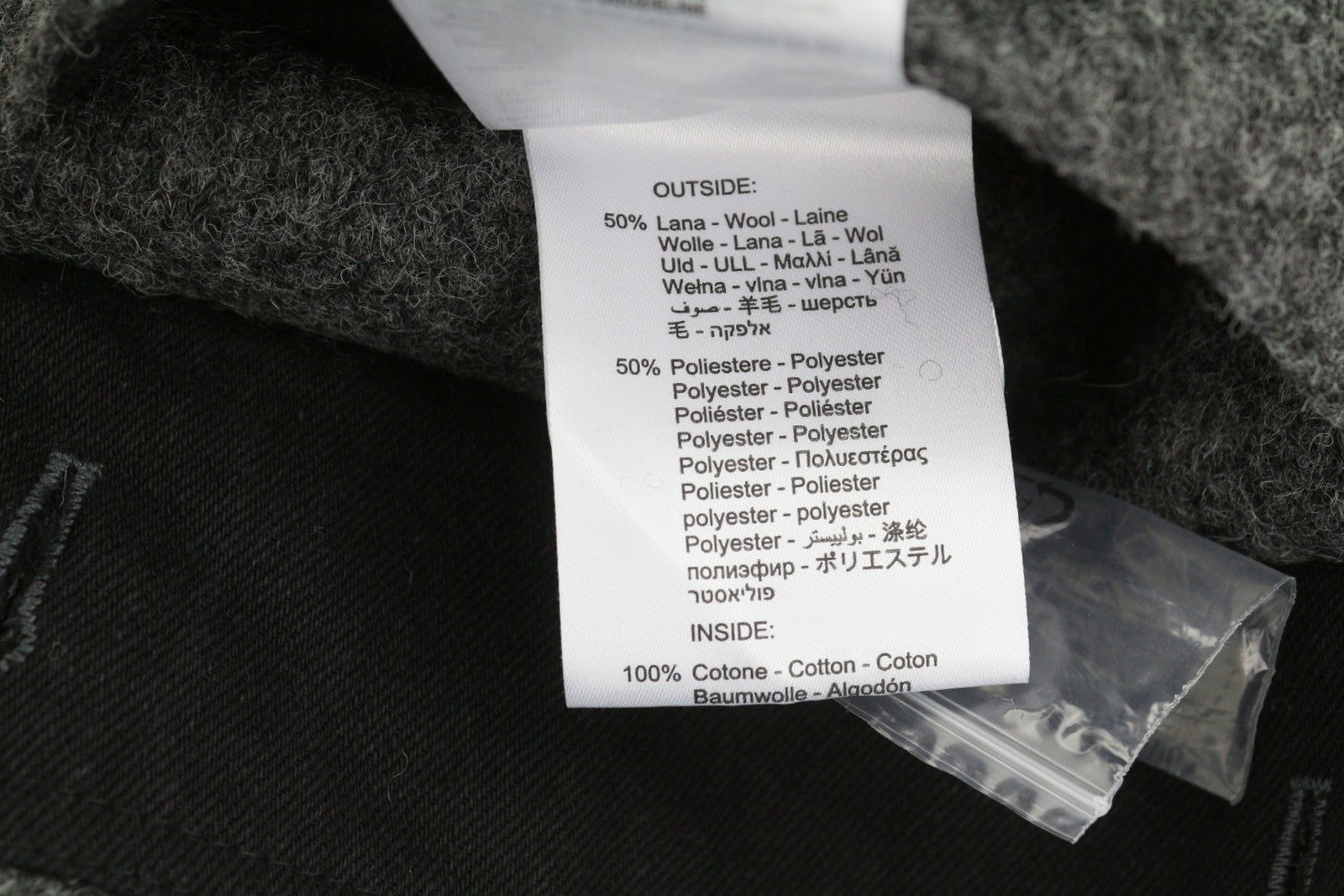 REPLAY Men Coat M Grey Melange Wool Blend Toggles Button Hooded