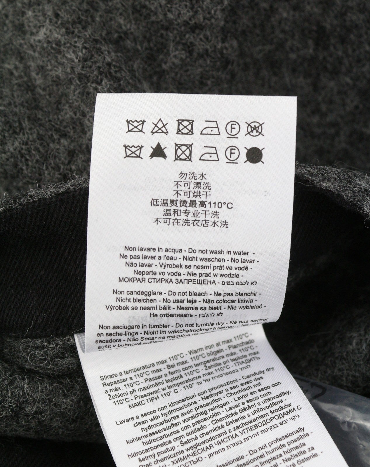 REPLAY Men Coat M Grey Melange Wool Blend Toggles Button Hooded
