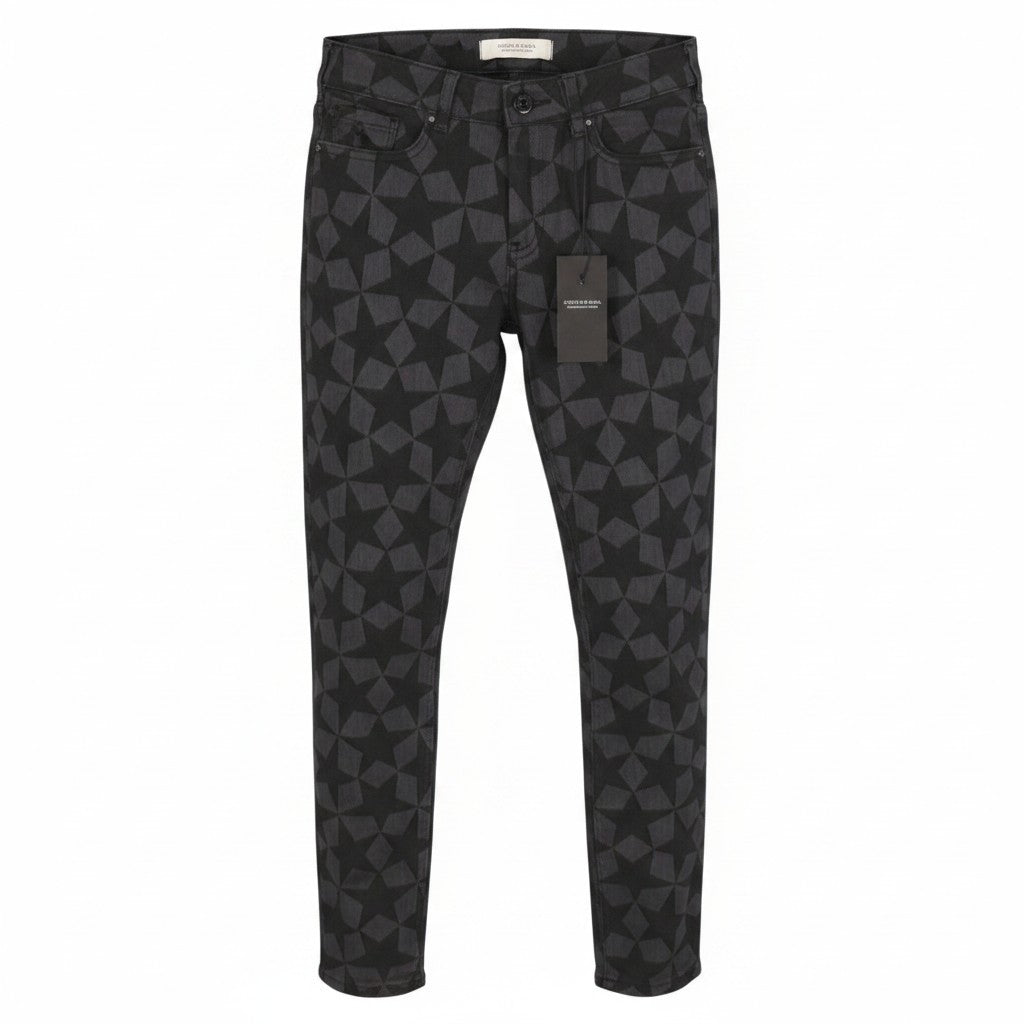 SCOTCH & SODA La Bohemienne Women Jeans W28/L30 Black Stars Mid Rise Skinny Fit