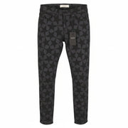 SCOTCH & SODA La Bohemienne Women Jeans W28/L30 Black Stars Mid Rise Skinny Fit