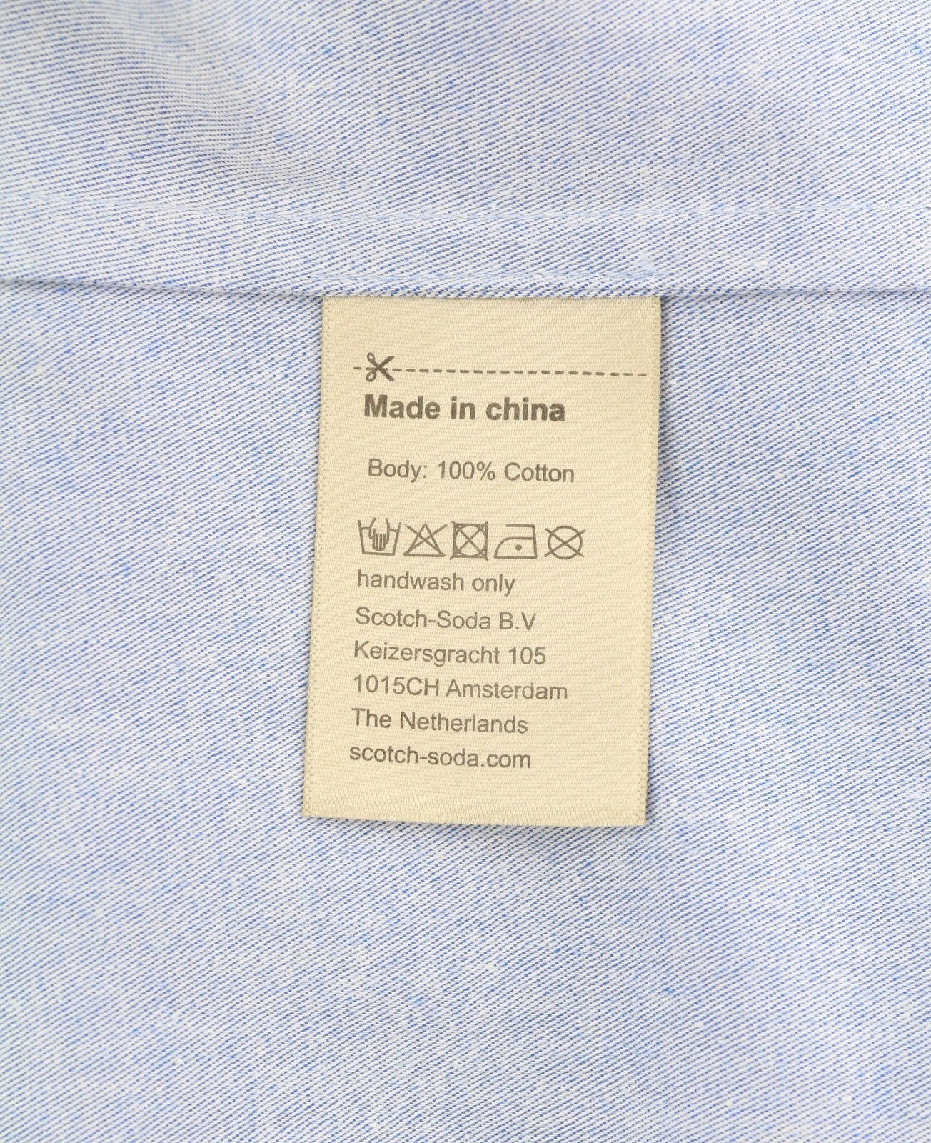 SCOTCH & SODA Men Blazer M Blue Melange Notch Lapel Half Lined 3 Buttons