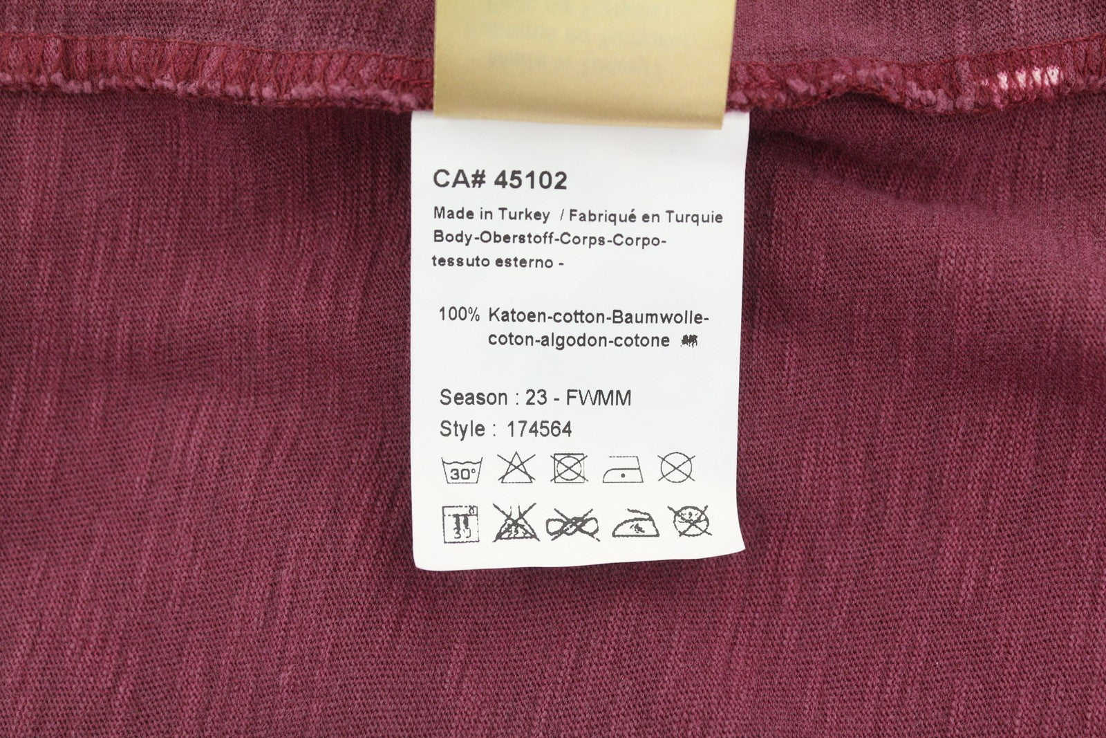 SCOTCH & SODA Men Polos M Burgundy Garment Dye Melange Short Sleeve T-Shirt