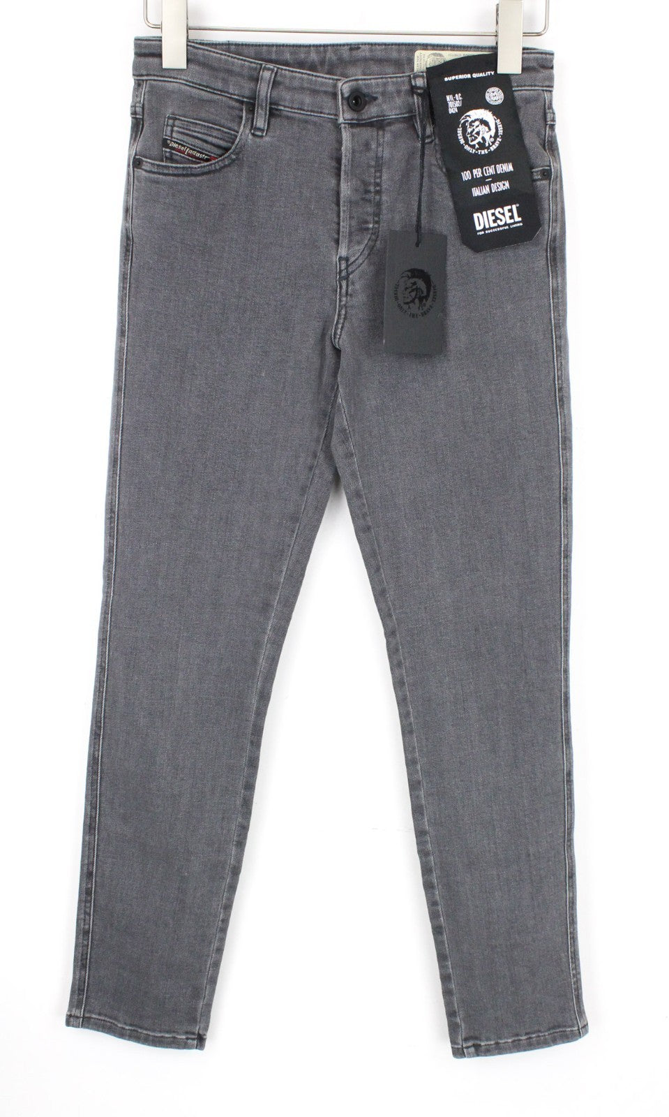 DIESEL Babhila 0890S Women Jeans W26/L32 Slim-Skinny Fit Grey Cotton Stretch