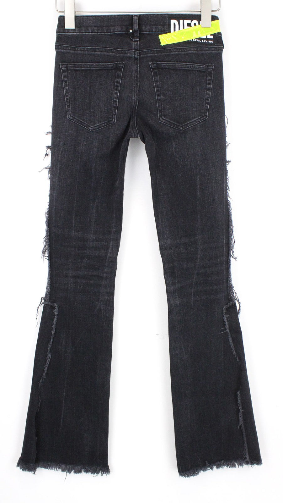 DIESEL D-Ebbey-F 081AH Women Jeans W23/L32 Bootcut Dark Grey Cotton Stretch