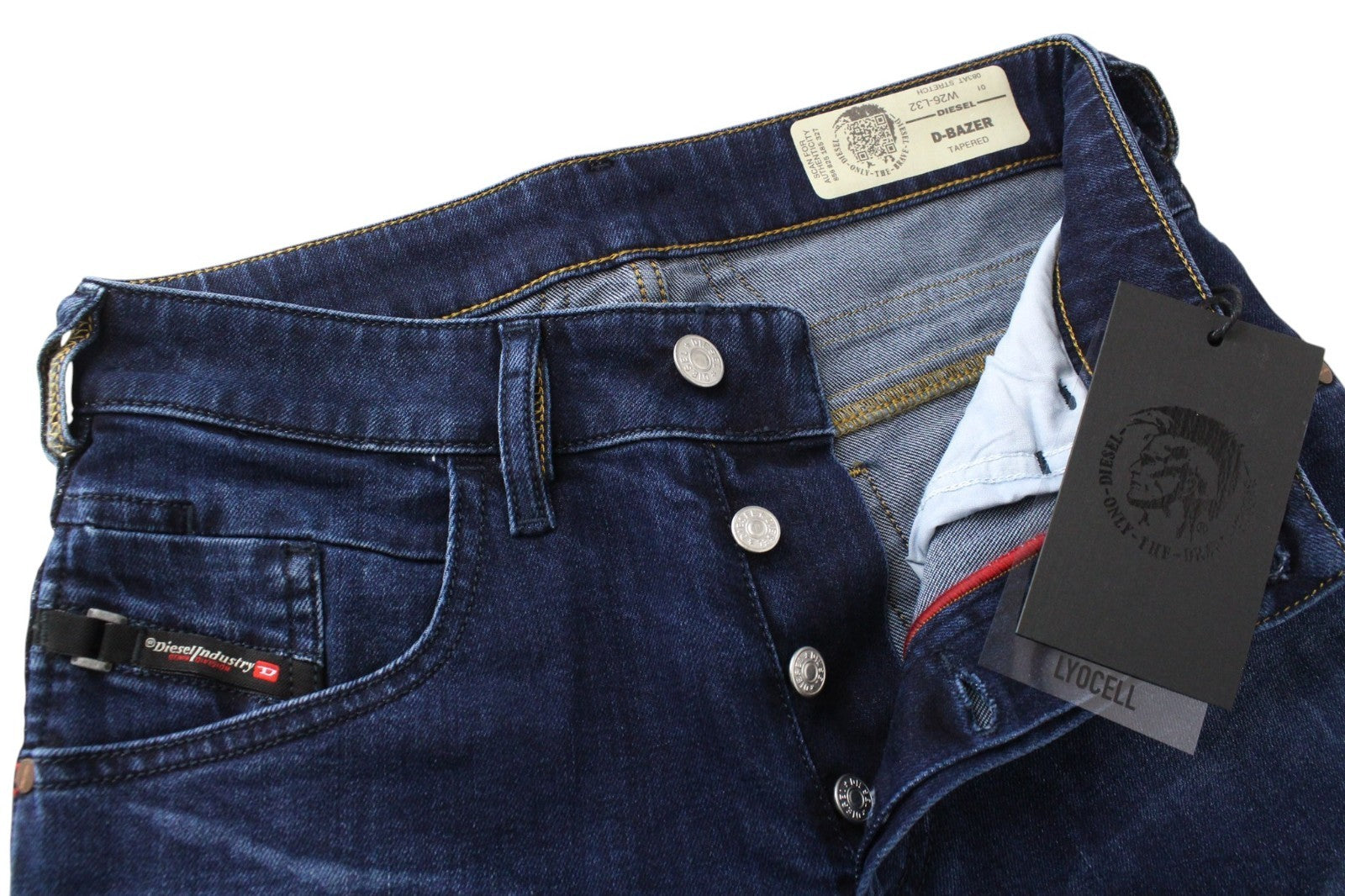 DIESEL D-Bazer 083AT Men Jeans W26/L32 Boys Tapered Fit Blue Cotton Stretch