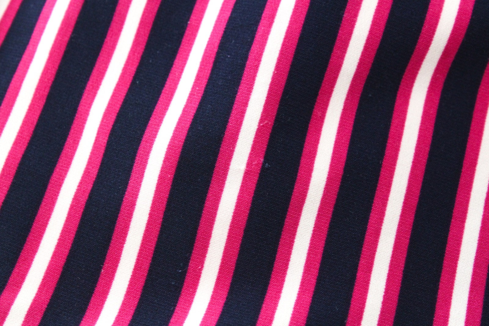 RALPH LAUREN Women Dress US4 S Navy Purple Stretch Short Sleeved V-Neck Striped