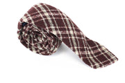 SUITSUPPLY Men Tie ~150 x 8 cm Purple Wool Blend Checked Pattern Classic Formal
