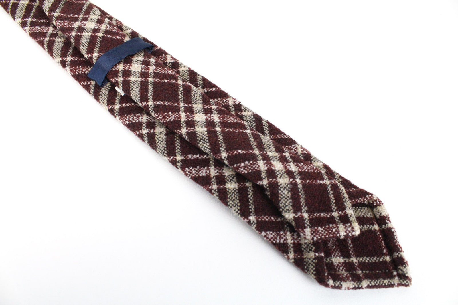 SUITSUPPLY Men Tie ~150 x 8 cm Purple Wool Blend Checked Pattern Classic Formal