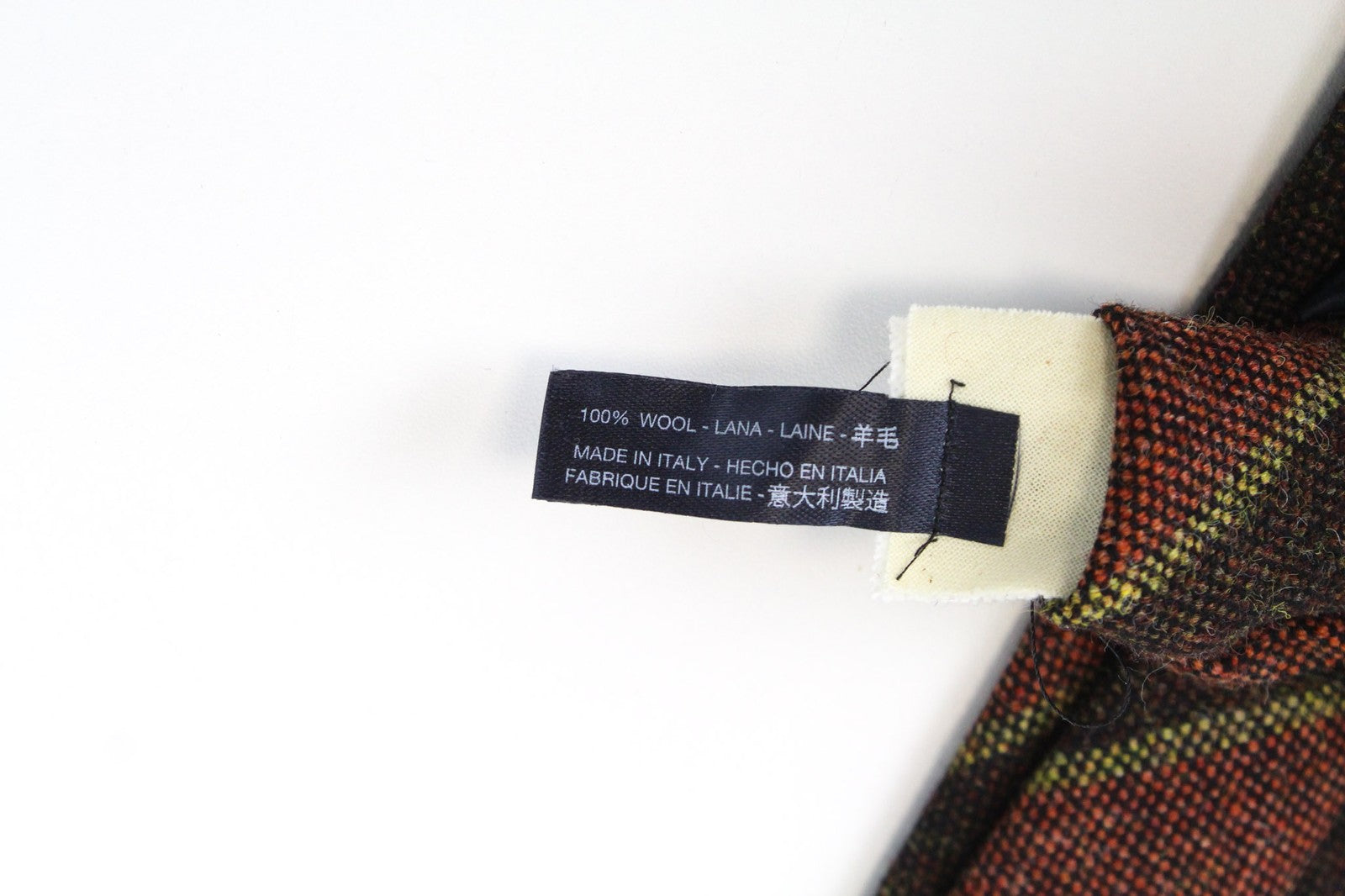 SUITSUPPLY Men Tie ~150 x 8 cm Brown Wool Striped Classic Pointed-End Formal