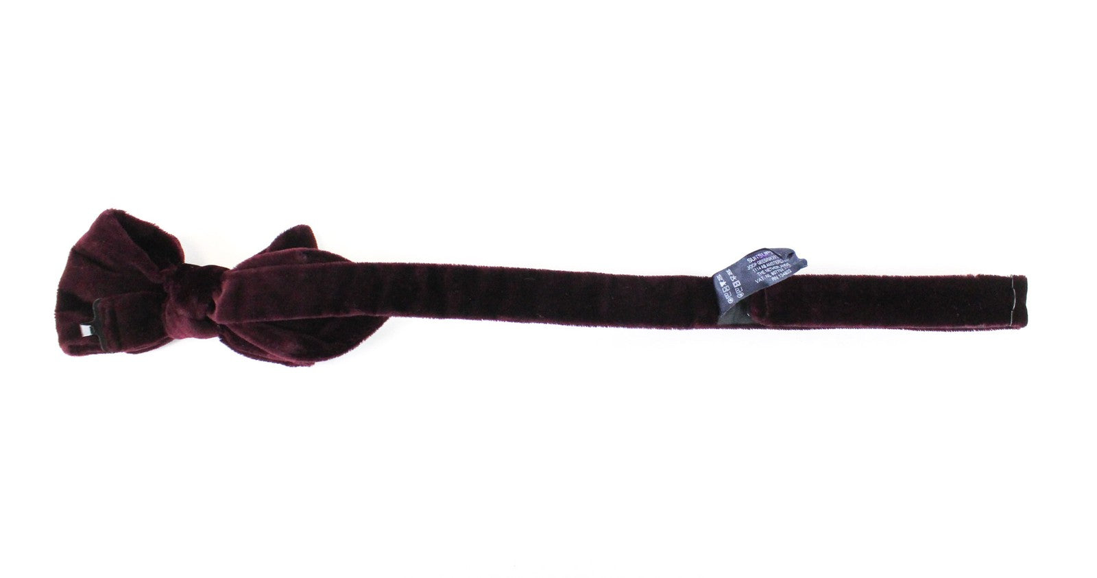 SUITSUPPLY Men Bowtie ~49 cm Purple Pure Cotton Classic Formal Butterfly Velvet