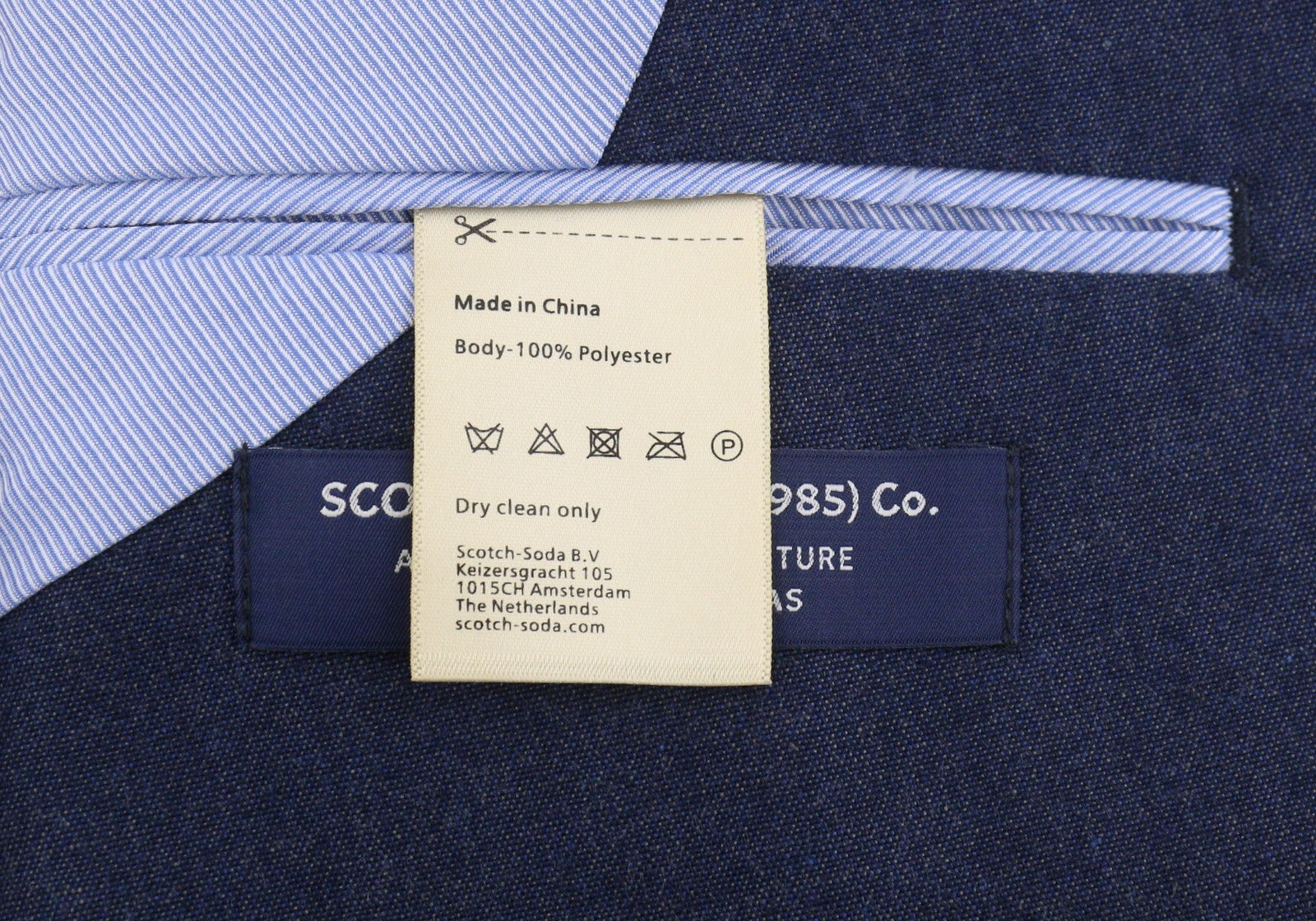 Blue Polyester Blazer