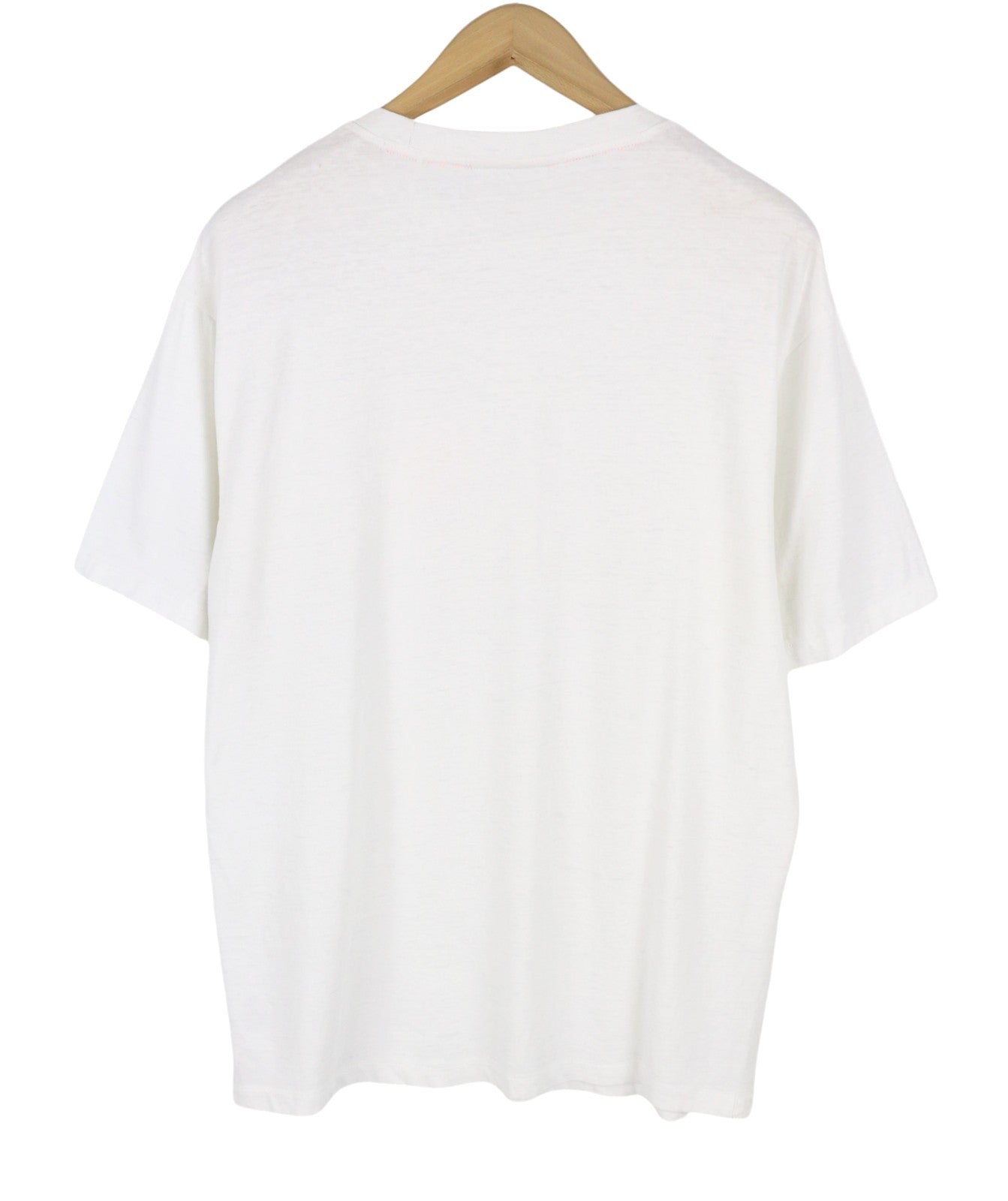 SCOTCH & SODA Men T-Shirt M White Linen Blend Crew Neck Tricot Short Sleeve