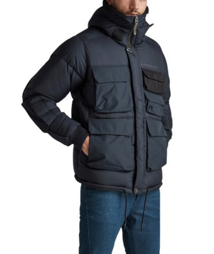 G-STAR Field HDD Puffer Men Jacket S Dark Blue Quilted Padded Coat RRP269
