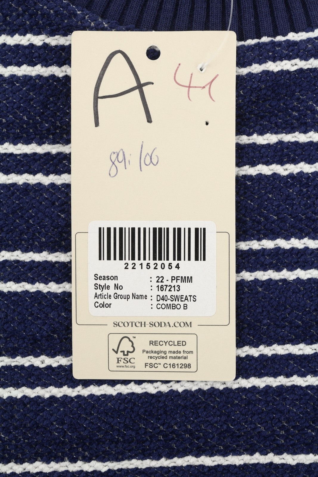 Blue Cotton Sweatshirt